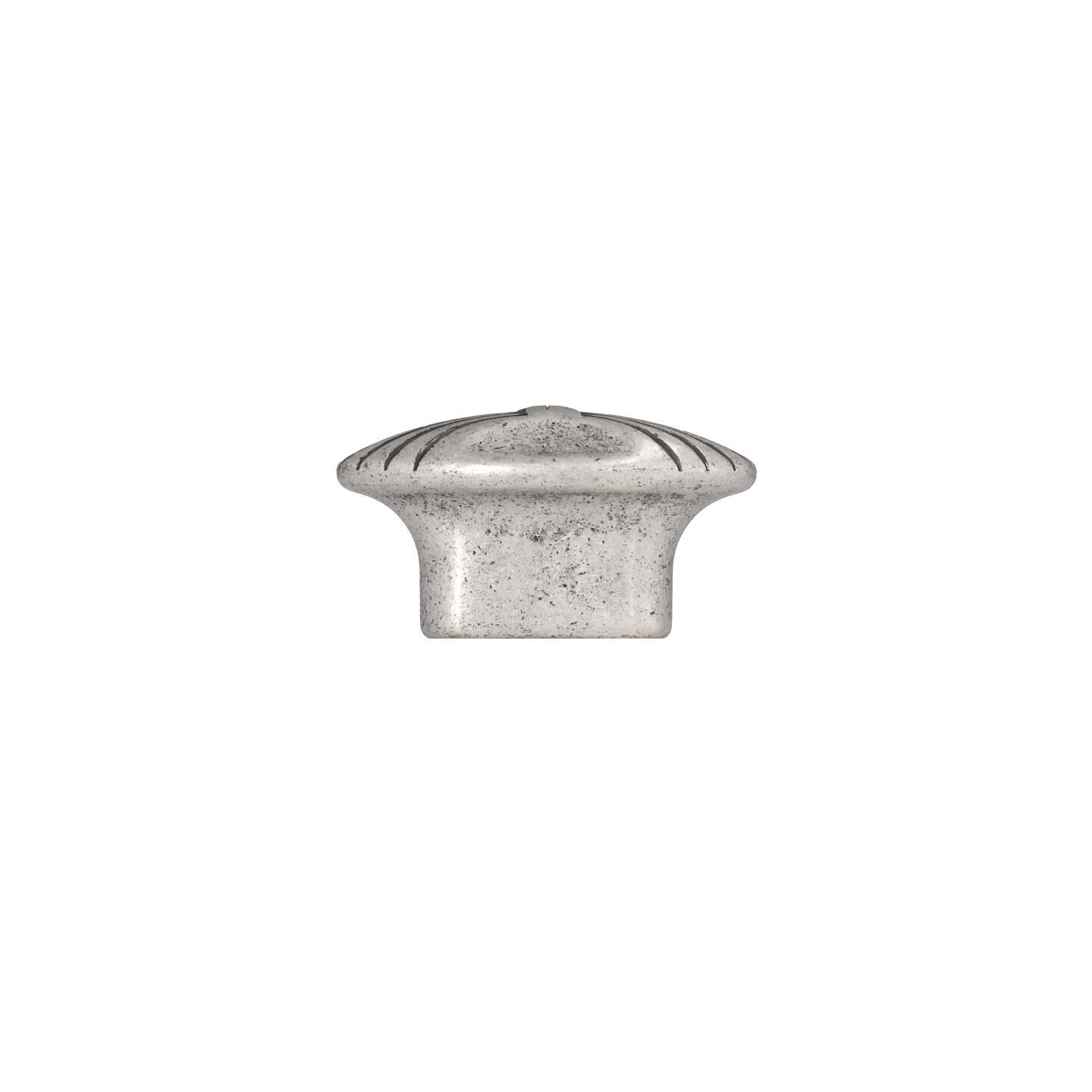 Pomolo per mobili - Argento vecchio brillante - Lega di Zinco - Stile Classico - 44x25x23mm - immagine 2
