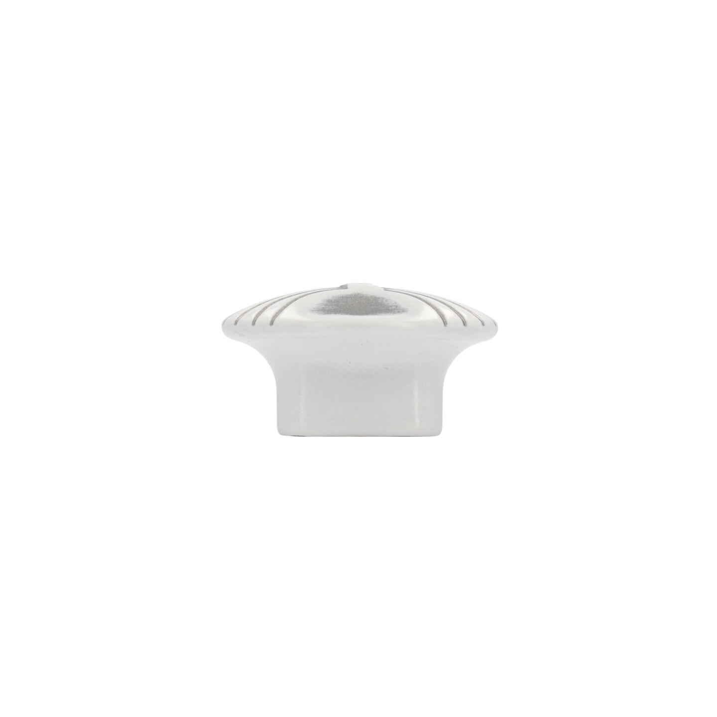 Pomolo per mobili - Royal bianco patina argento - Lega di Zinco - Stile Classico - 44x25x23mm - immagine 2