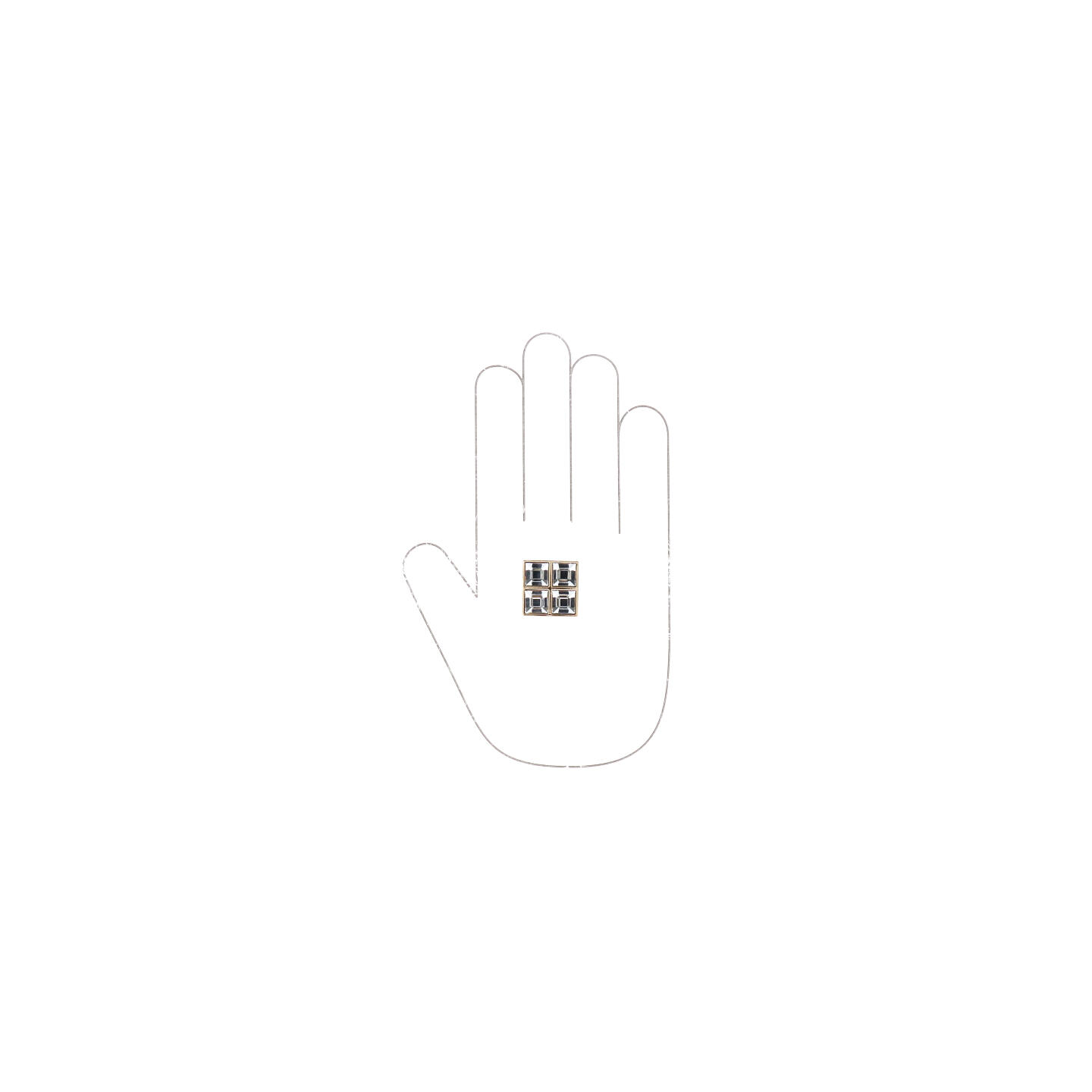 Pomolo per mobili - Placcato oro - Lega di Zinco / Cristalli - Stile Luxury - 25x23x25mm - immagine 4