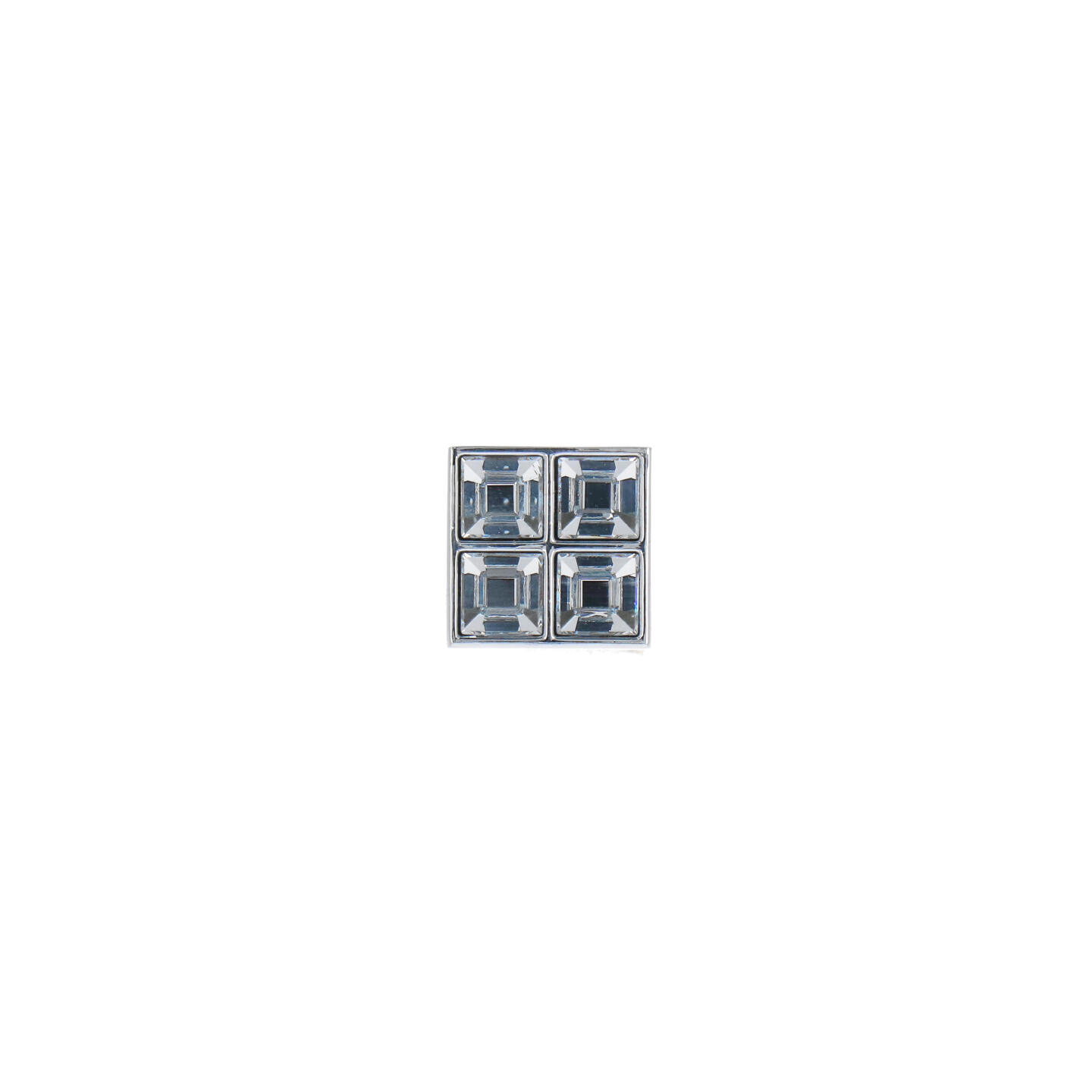 Pomolo per mobili - Cromo lucido - Lega di Zinco / Cristalli - Stile Luxury - 25x23x25mm - immagine 3