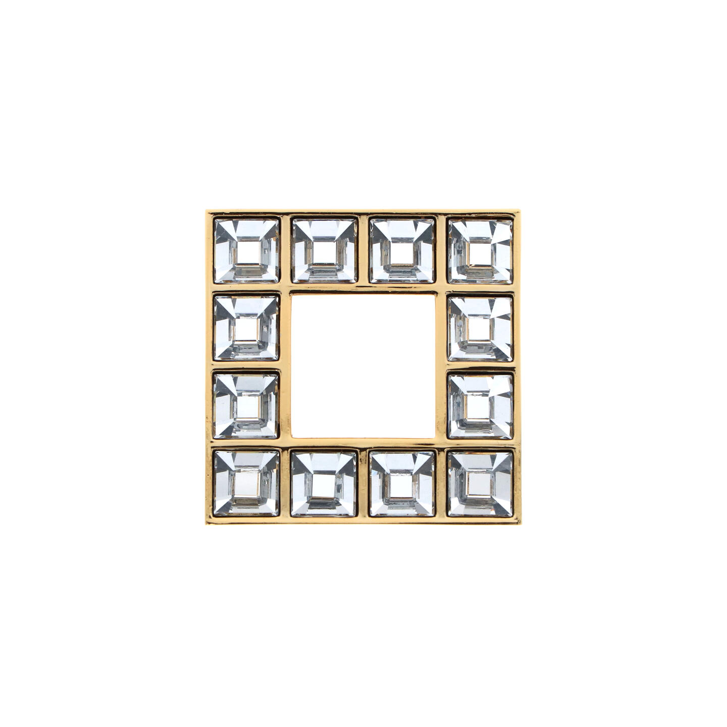 Pomolo per mobili - Placcato oro - Lega di Zinco / Cristalli - Stile Luxury - 49x24x49mm - immagine 3