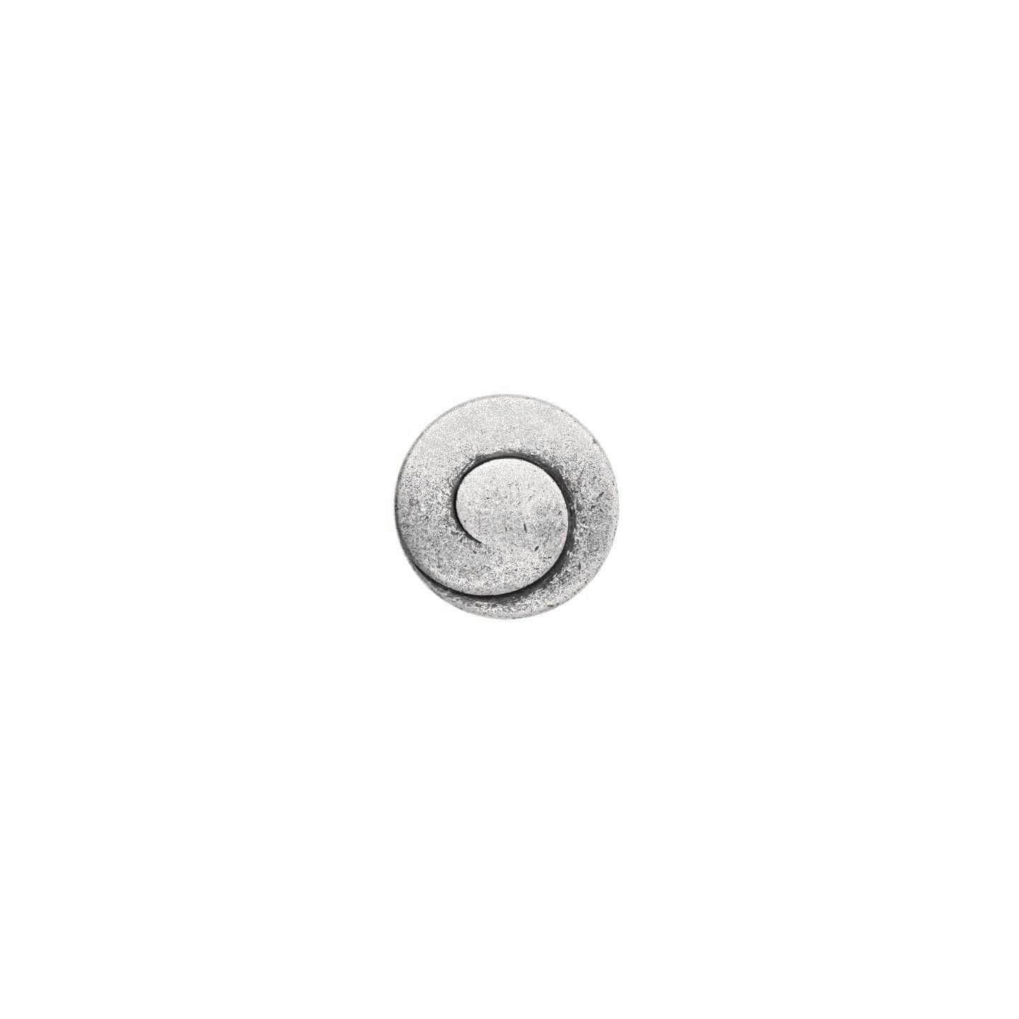 Pomolo per mobili - Argento vecchio graffiato - Lega di Zinco - Stile Classico - 0x20x0mm - immagine 3