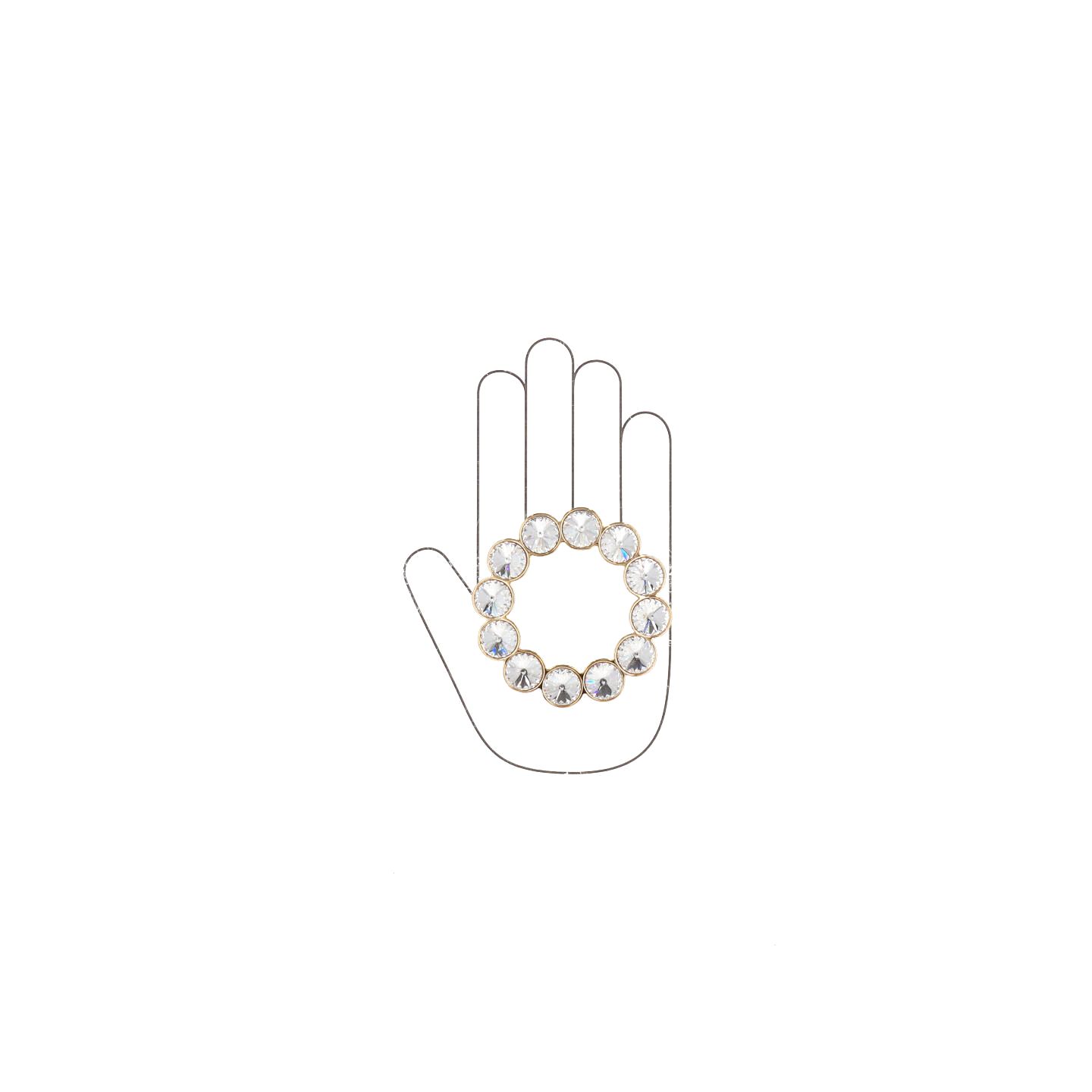 Pomolo per mobili - Placcato oro - Lega di Zinco / Cristalli - Stile Luxury - 86x24x86mm - immagine 4