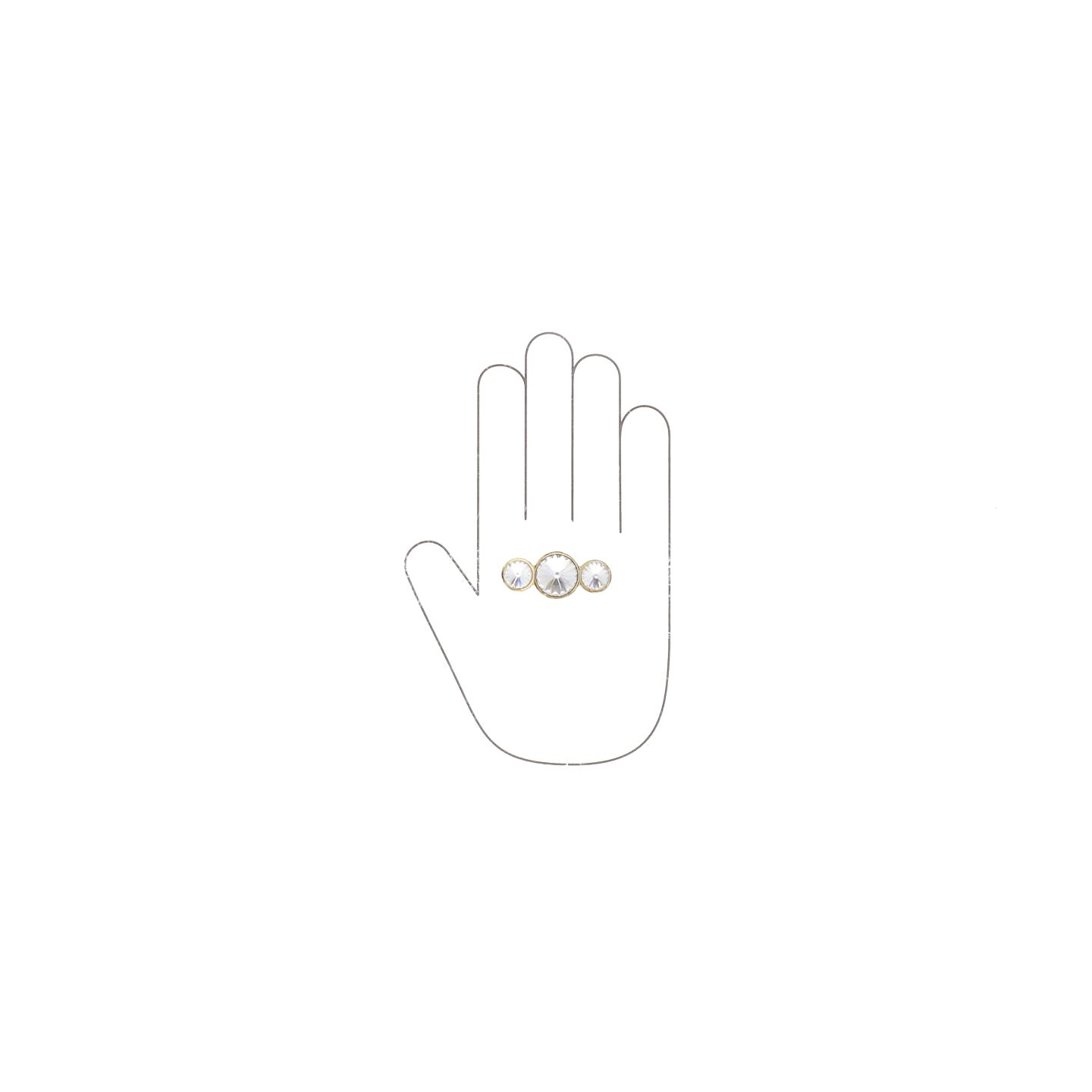 Pomolo per mobili - Placcato oro - Lega di Zinco / Cristalli - Stile Luxury - 48x21x21mm - immagine 4