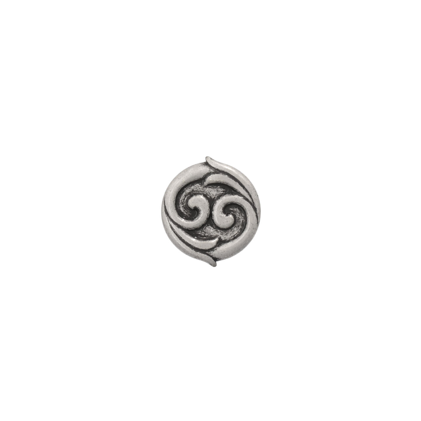 Pomolo per mobili - Argento vecchio brillante - Lega di Zinco - Stile Classico - 36x22x0mm - immagine 3