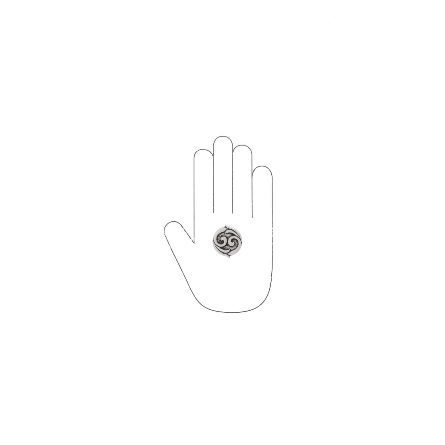 Pomolo per mobili - Argento vecchio brillante - Lega di Zinco - Stile Classico - 36x22x0mm - immagine 4