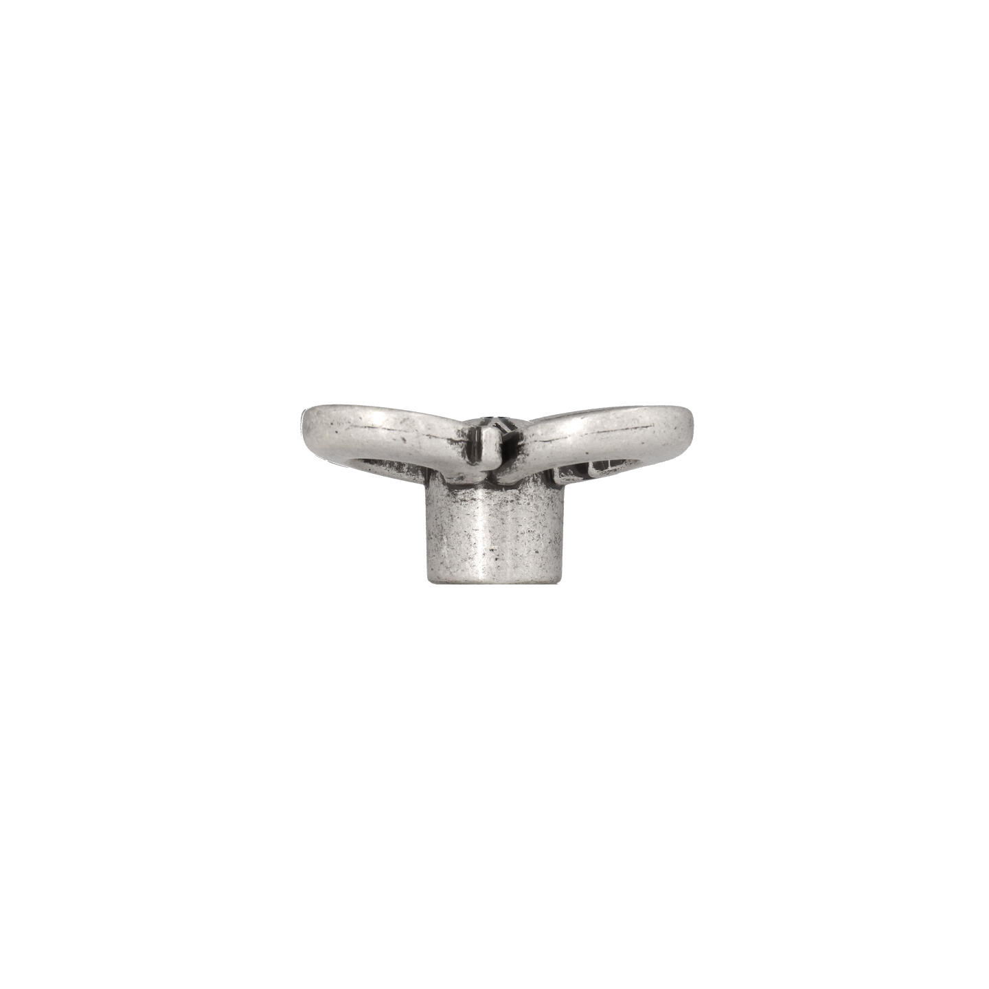 Pomolo per mobili - Argento vecchio brillante - Lega di Zinco - Stile Classico - 45x21x45mm - immagine 2