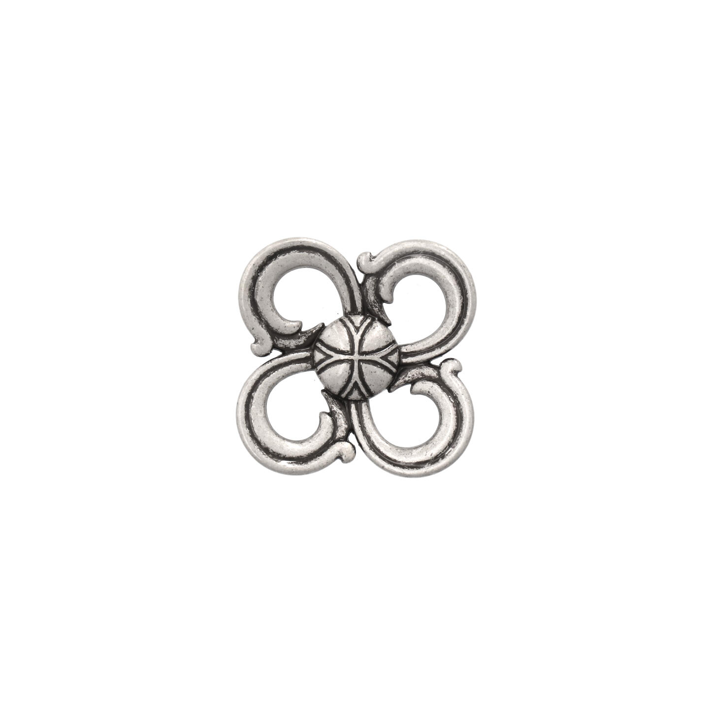Pomolo per mobili - Argento vecchio brillante - Lega di Zinco - Stile Classico - 45x21x45mm - immagine 3