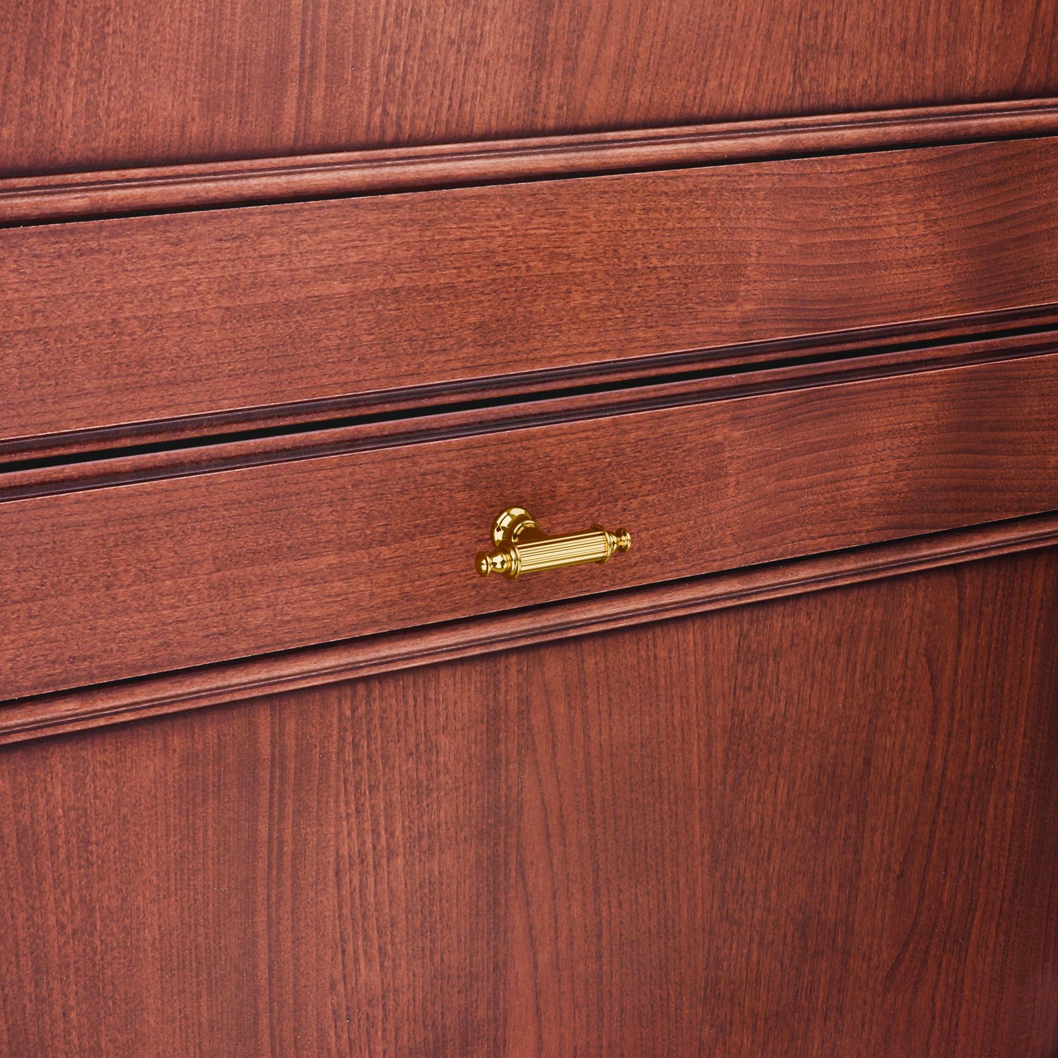 Pomolo per mobili - Placcato oro - Lega di Zinco - Stile Classico - 78x40x14mm - immagine 5