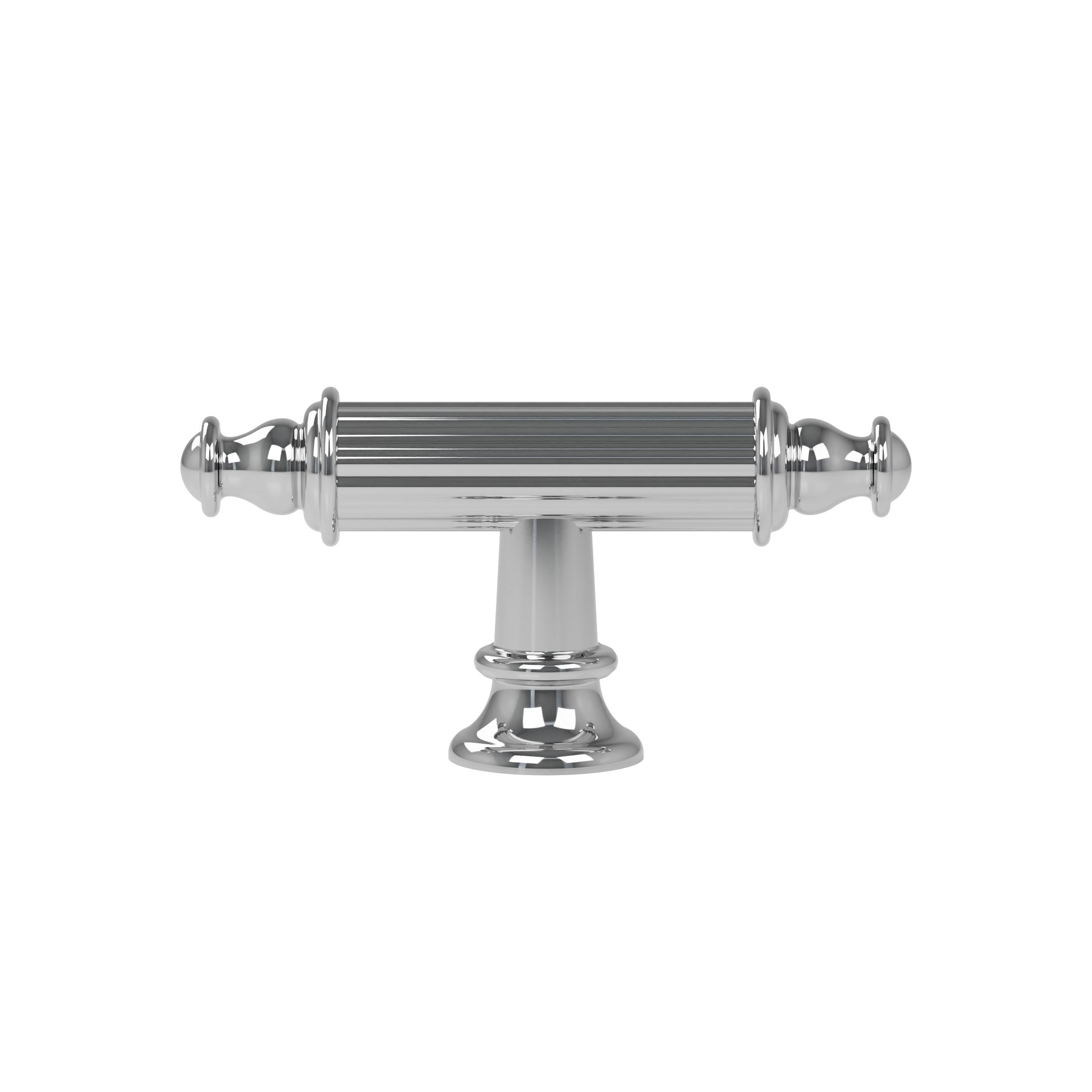 Pomolo per mobili - Cromo lucido - Lega di Zinco - Stile Classico - 78x40x14mm - immagine 3