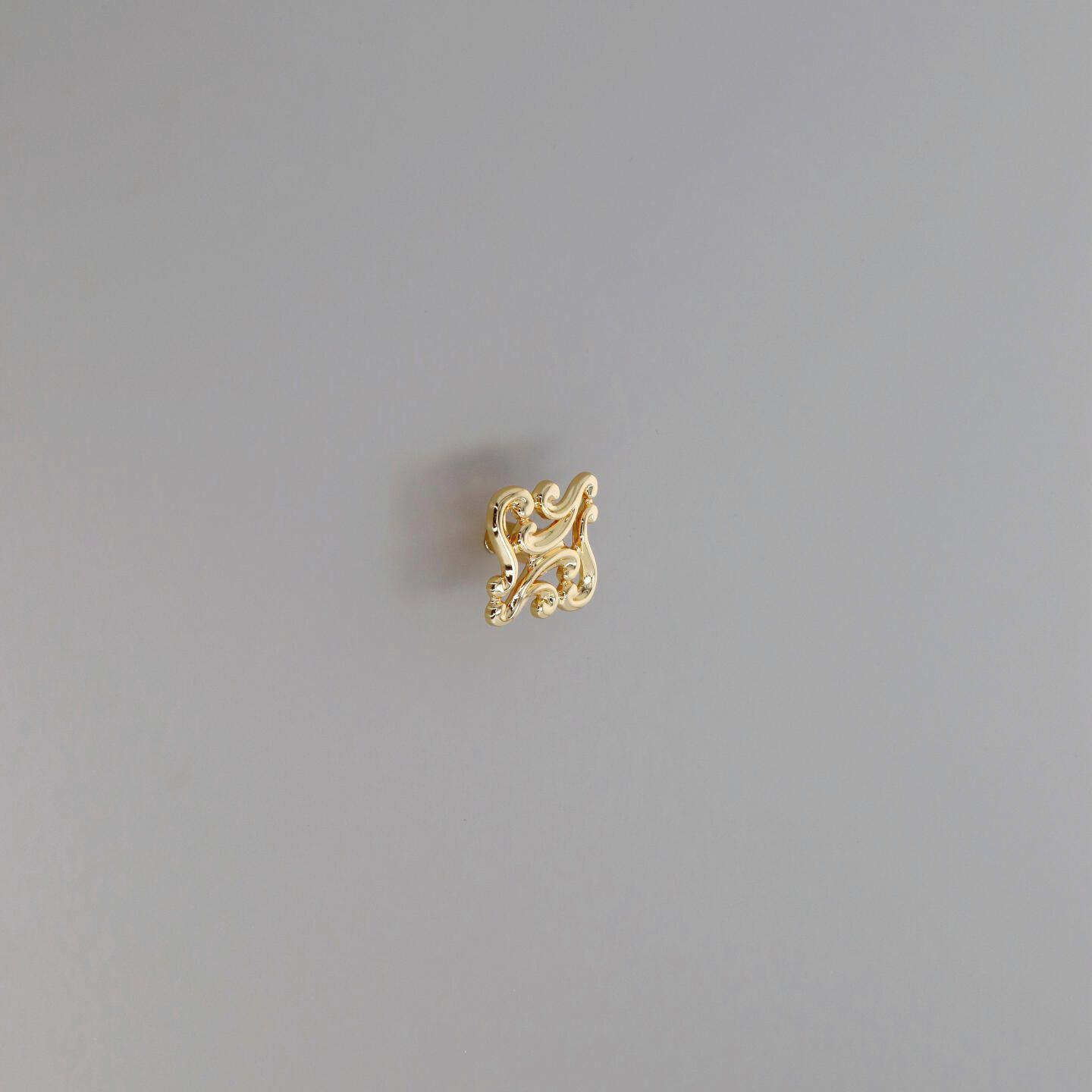 Pomolo per mobili - Placcato oro - Lega di Zinco - Stile Classico - 38x23x38mm - immagine 5