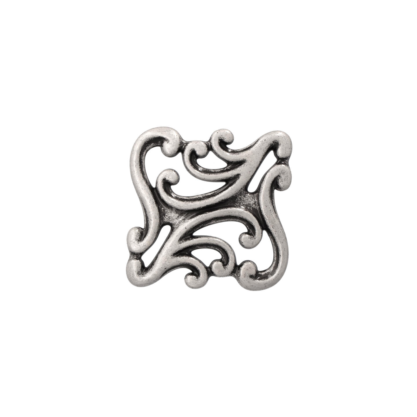 Pomolo per mobili - Argento vecchio brillante - Lega di Zinco - Stile Classico - 55x25x55mm - immagine 3