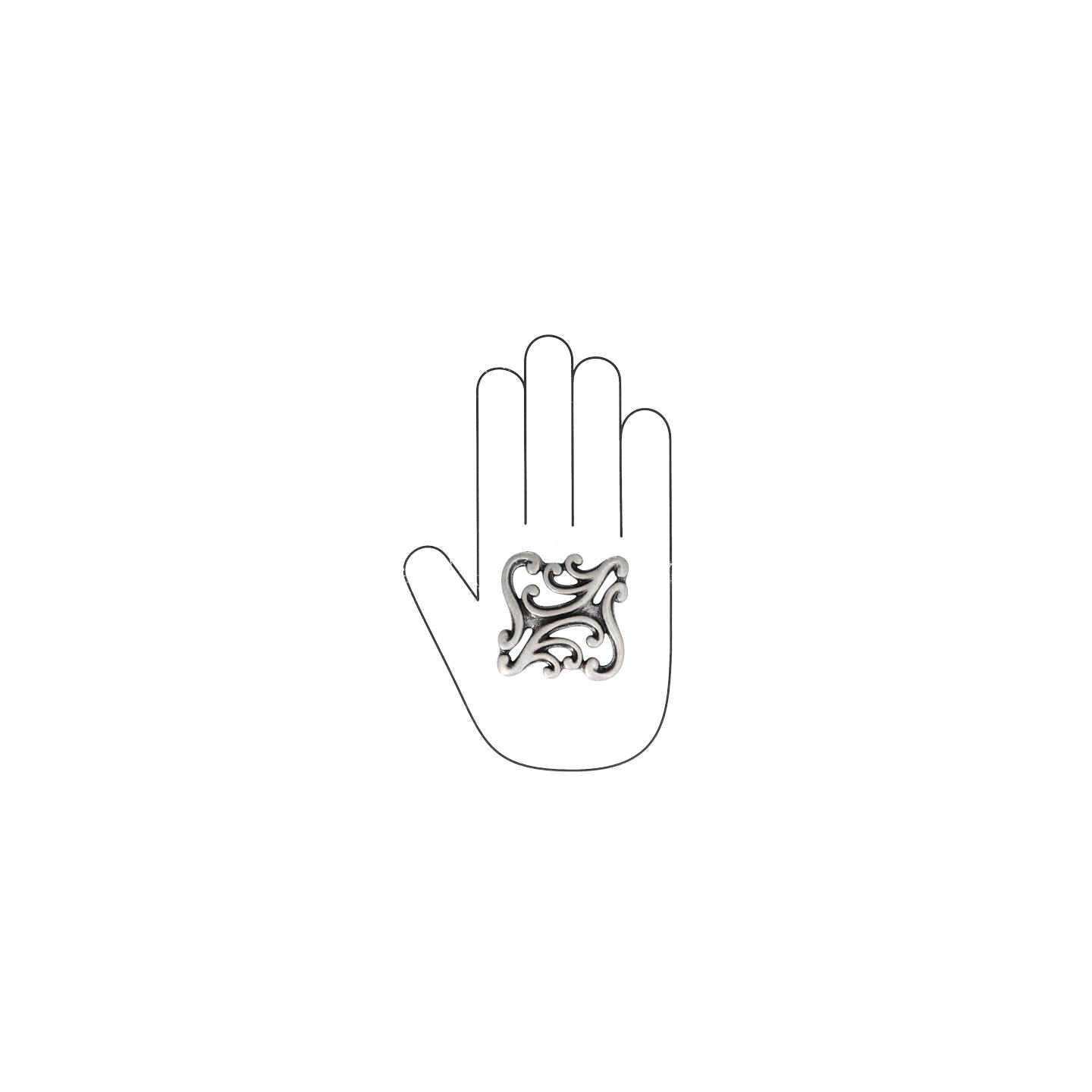Pomolo per mobili - Argento vecchio brillante - Lega di Zinco - Stile Classico - 55x25x55mm - immagine 4