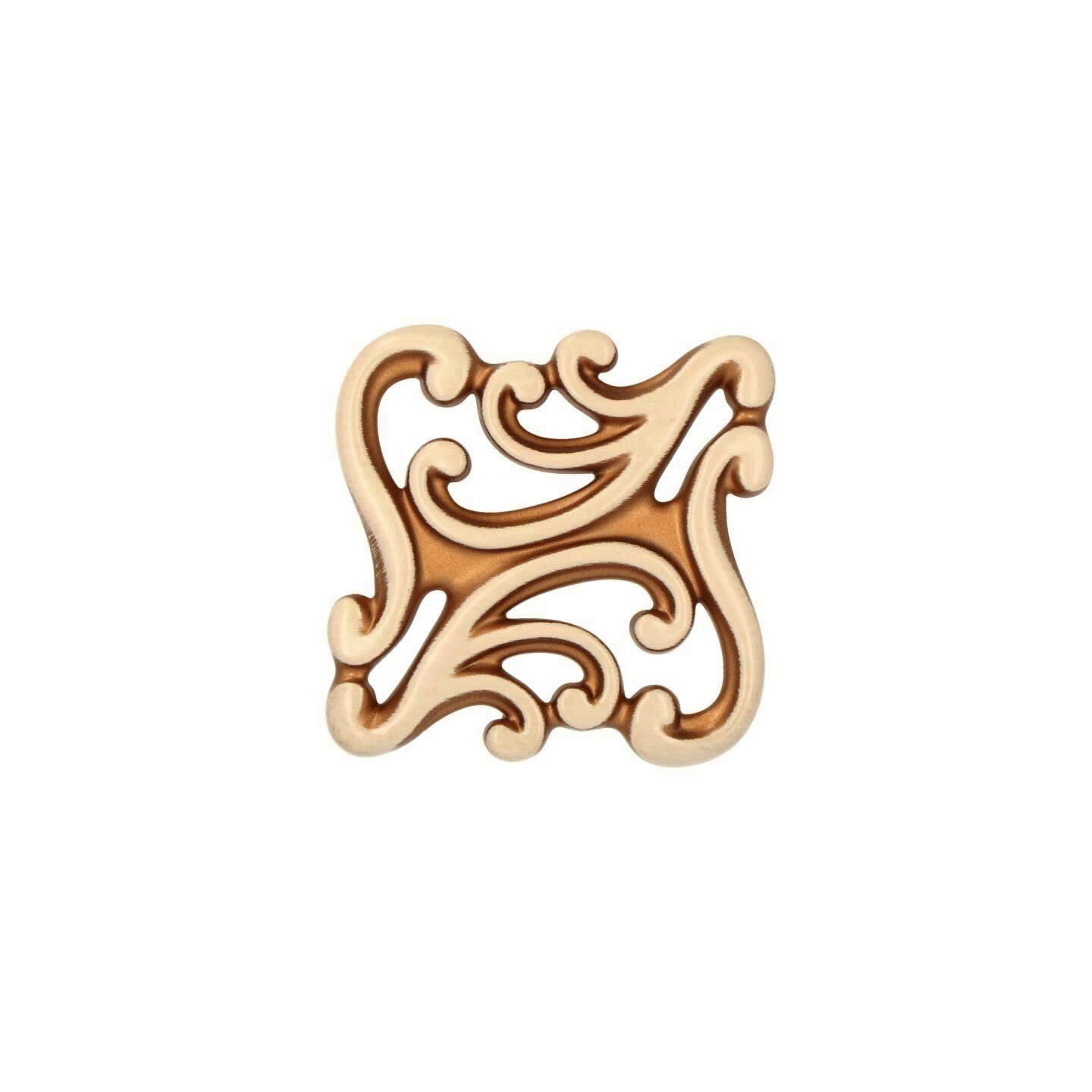 Pomolo per mobili - Royal avorio patina oro - Lega di Zinco - Stile Classico - 55x25x55mm - immagine 3
