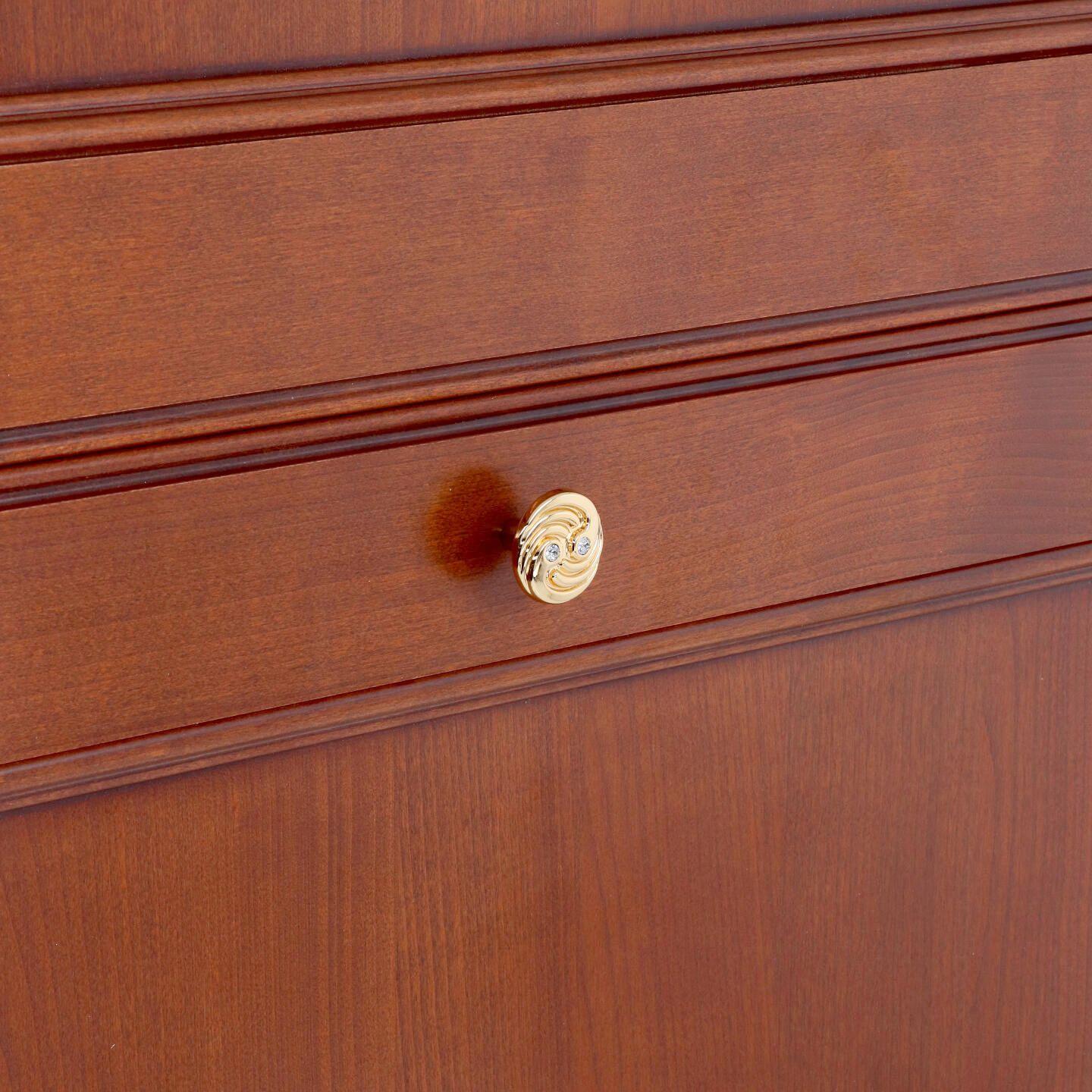 Pomolo per mobili - Placcato oro - Lega di Zinco / Cristalli - Stile Luxury - 31x22x0mm - immagine 5