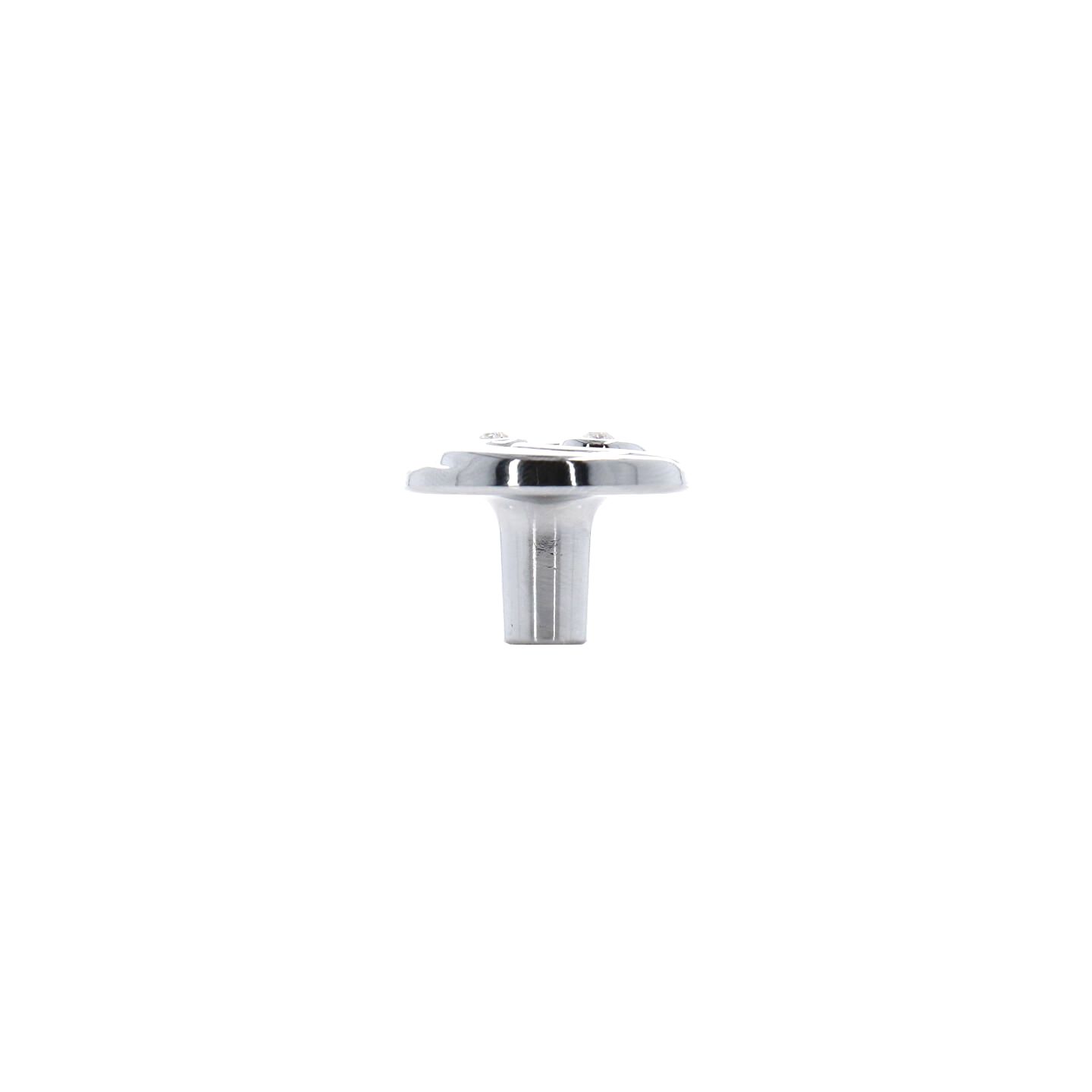 Pomolo per mobili - Cromo lucido - Lega di Zinco / Cristalli - Stile Luxury - 31x22x0mm - immagine 2
