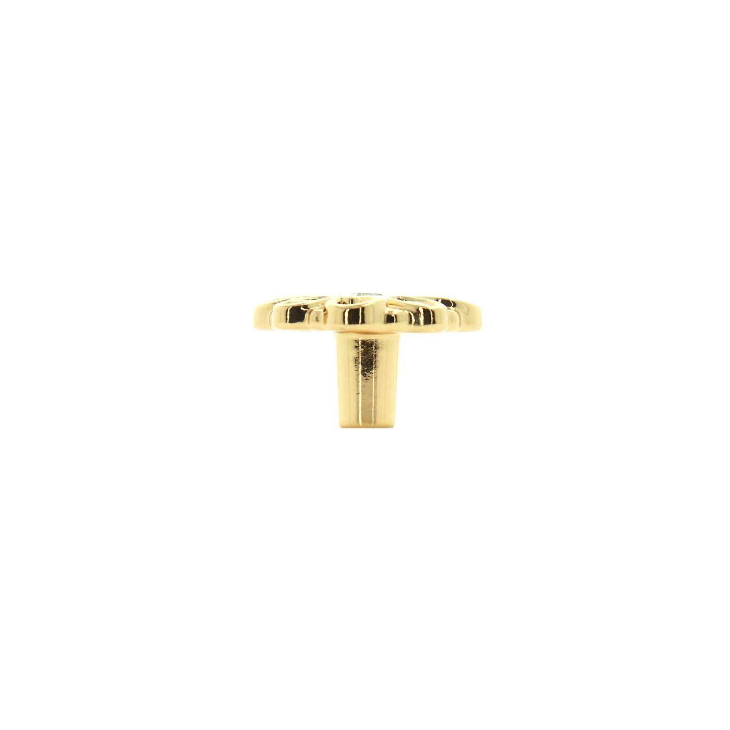 Pomolo per mobili - Placcato oro - Lega di Zinco / Cristalli - Stile Luxury - 36x21x36mm - immagine 2