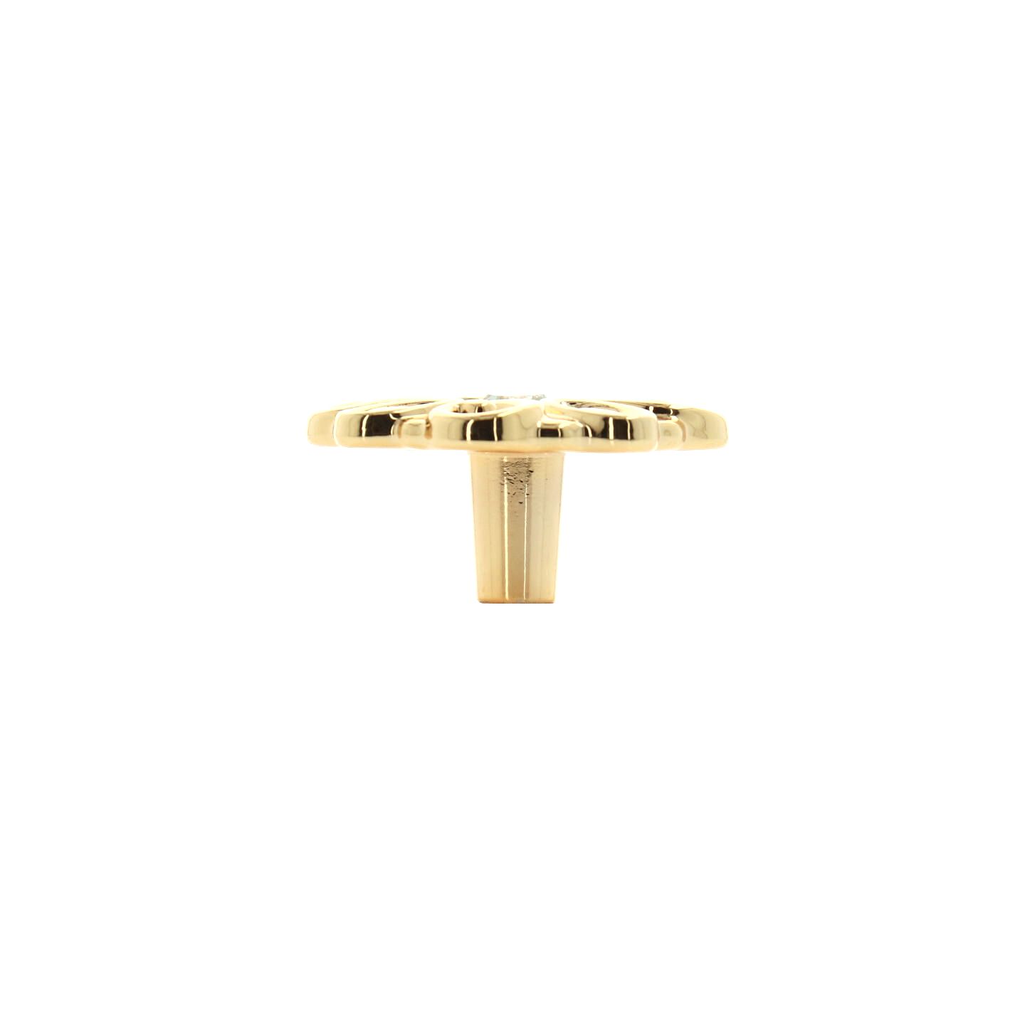 Pomolo per mobili - Placcato oro - Lega di Zinco / Cristalli - Stile Luxury - 48x24x48mm - immagine 2