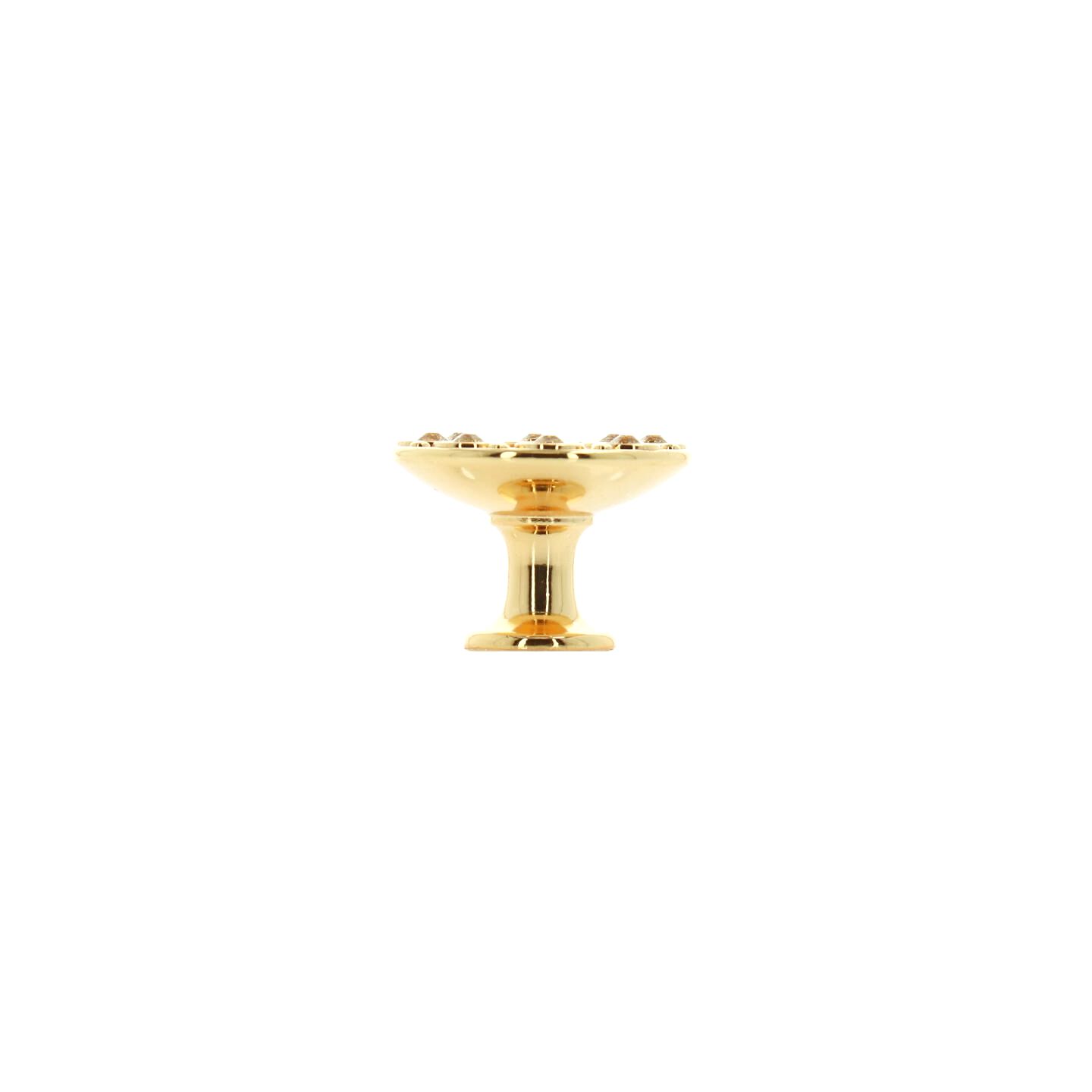 Pomolo per mobili - Placcato oro - Lega di Zinco / Cristalli - Stile Luxury - 32x23x0mm - immagine 2