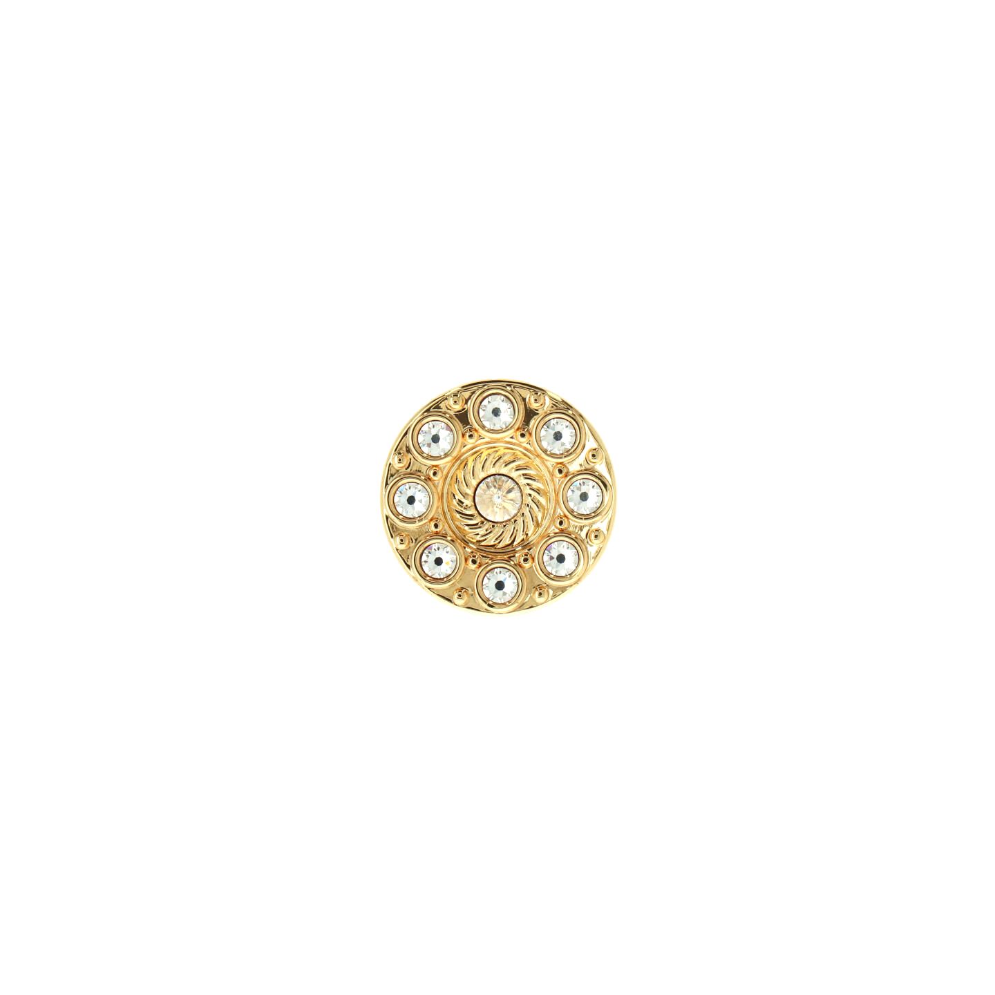 Pomolo per mobili - Placcato oro - Lega di Zinco / Cristalli - Stile Luxury - 32x23x0mm - immagine 3