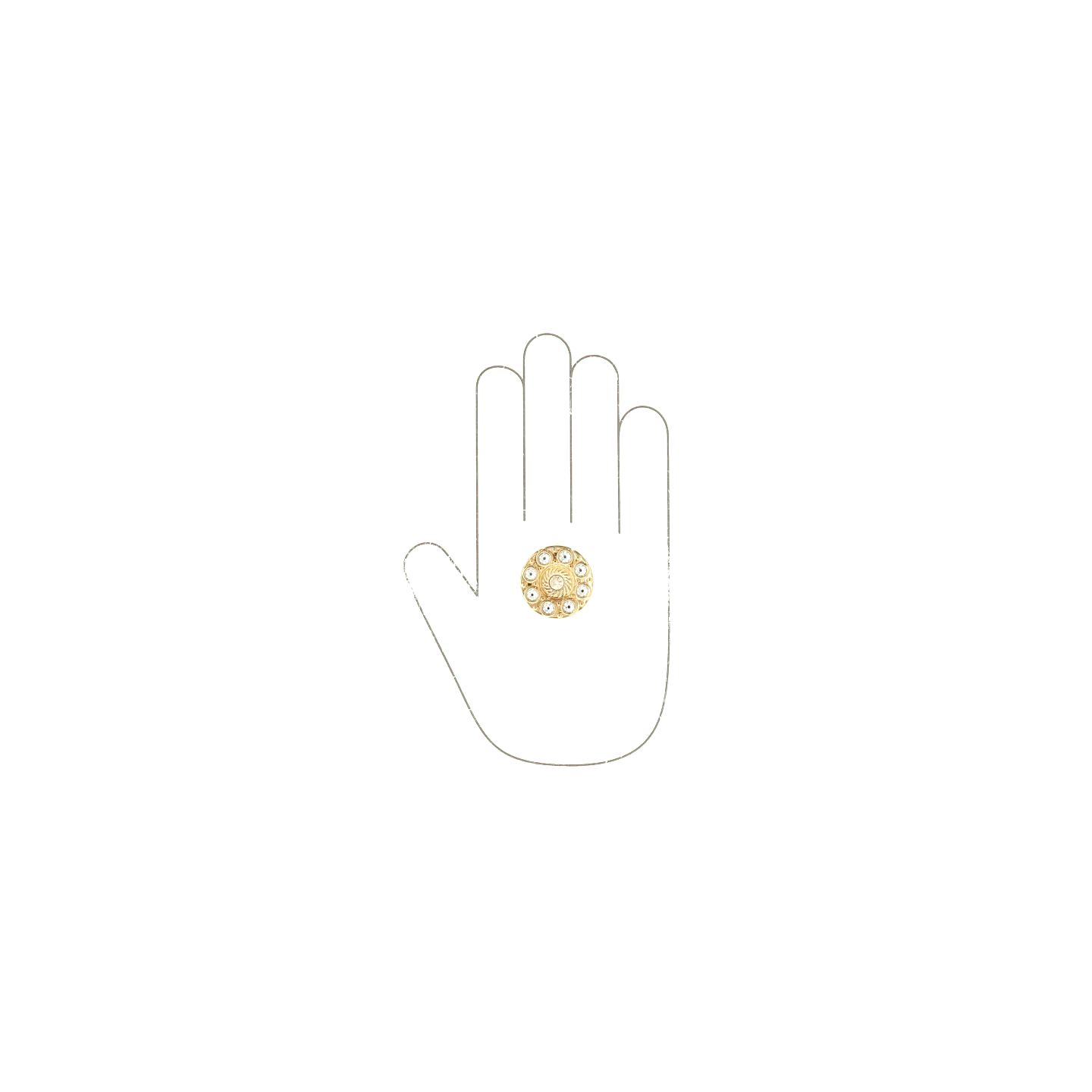 Pomolo per mobili - Placcato oro - Lega di Zinco / Cristalli - Stile Luxury - 32x23x0mm - immagine 4