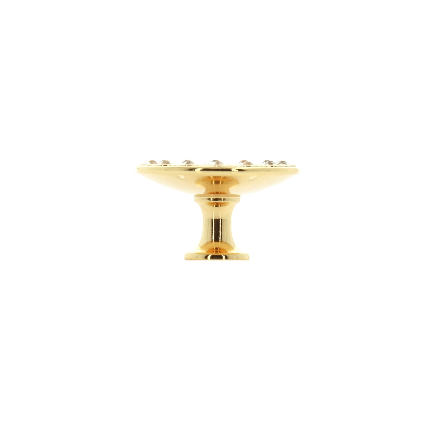 Pomolo per mobili - Placcato oro - Lega di Zinco / Cristalli - Stile Luxury - 45x27x0mm - immagine 2