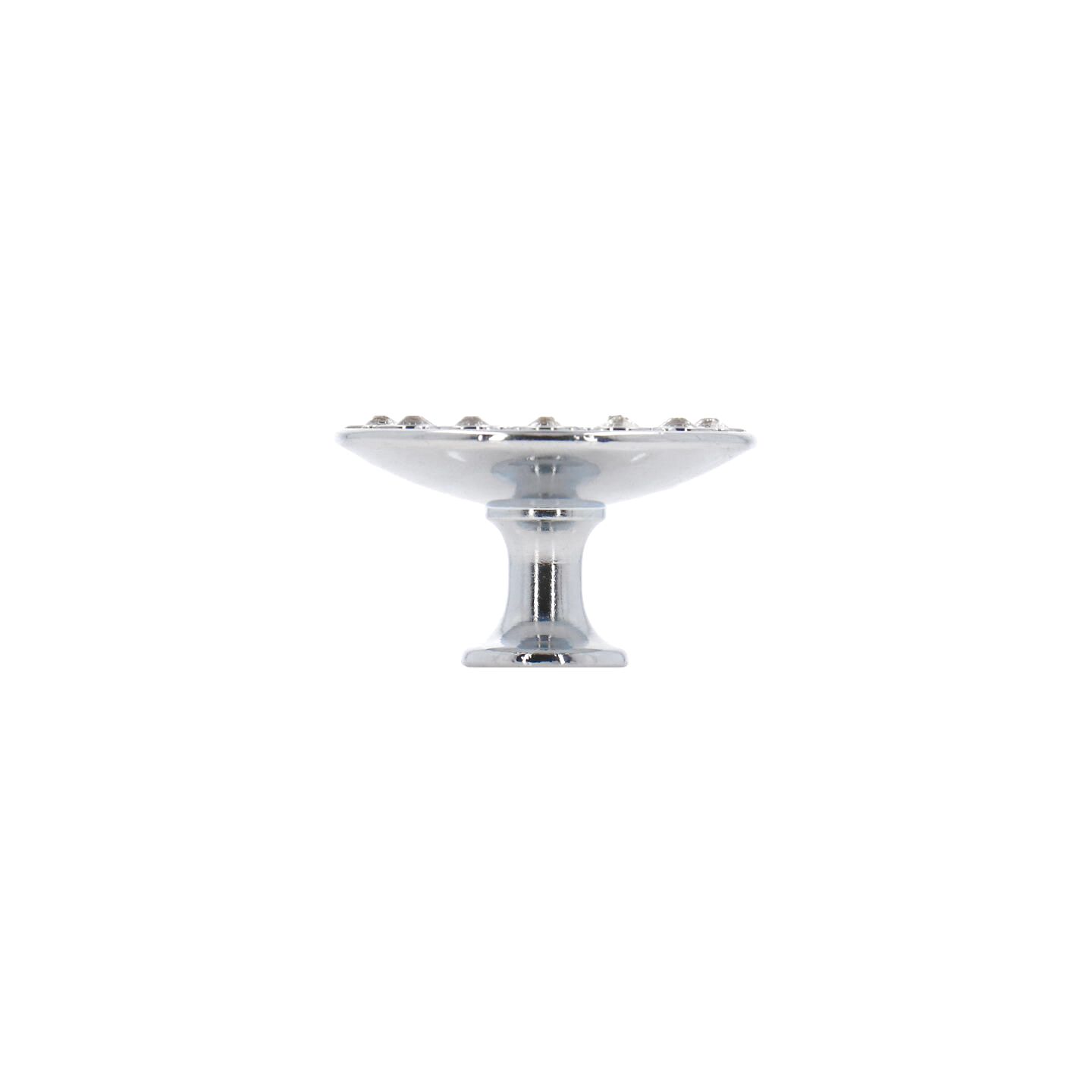 Pomolo per mobili - Cromo lucido - Lega di Zinco / Cristalli - Stile Luxury - 45x27x0mm - immagine 2