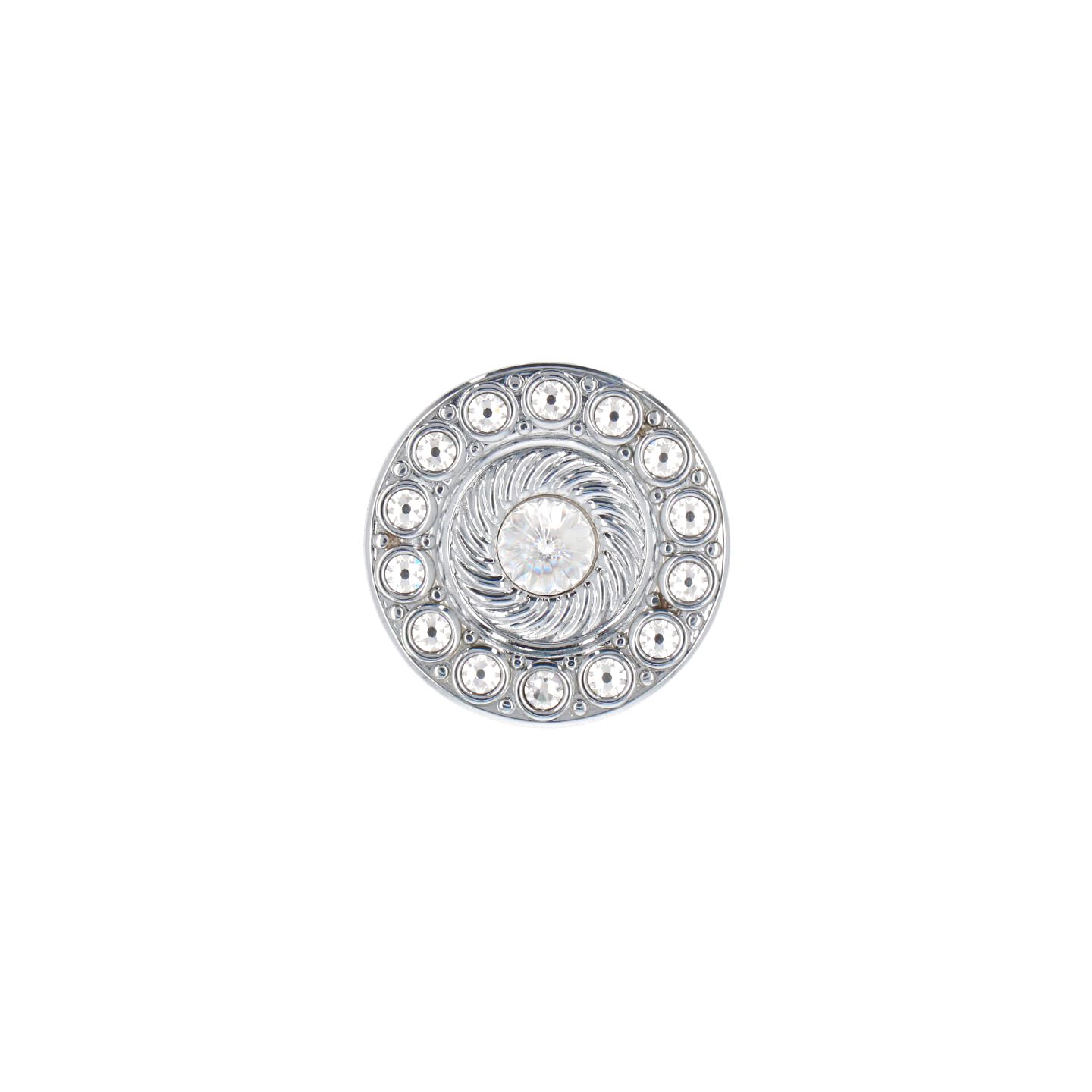 Pomolo per mobili - Cromo lucido - Lega di Zinco / Cristalli - Stile Luxury - 45x27x0mm - immagine 3