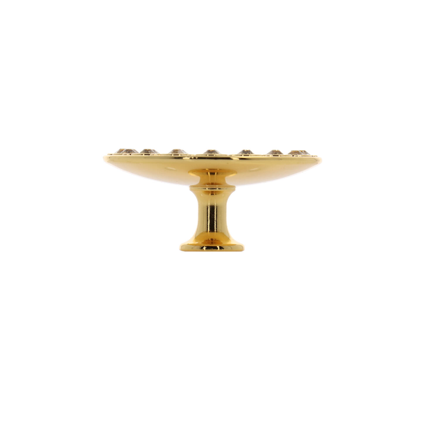 Pomolo per mobili - Placcato oro - Lega di Zinco / Cristalli - Stile Luxury - 60x28x0mm - immagine 2