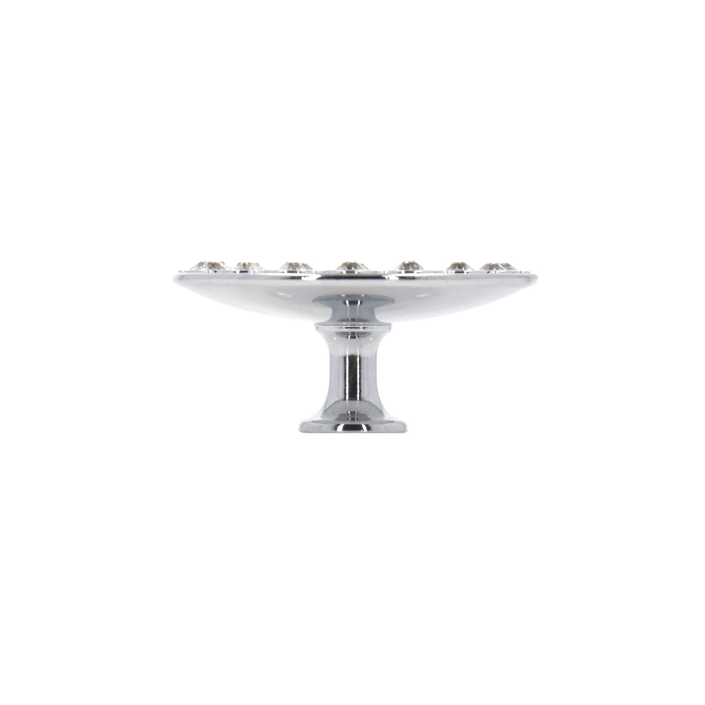 Pomolo per mobili - Cromo lucido - Lega di Zinco / Cristalli - Stile Luxury - 60x28x0mm - immagine 2