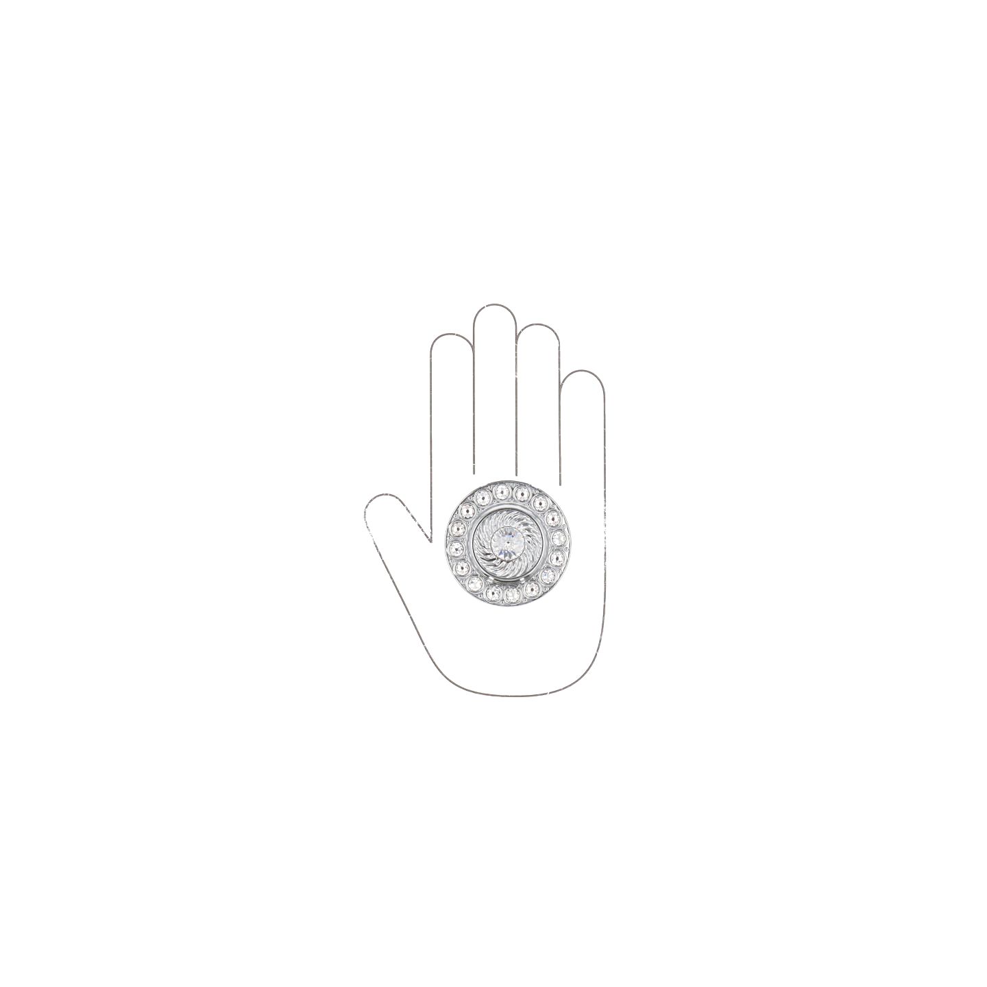 Pomolo per mobili - Cromo lucido - Lega di Zinco / Cristalli - Stile Luxury - 60x28x0mm - immagine 4