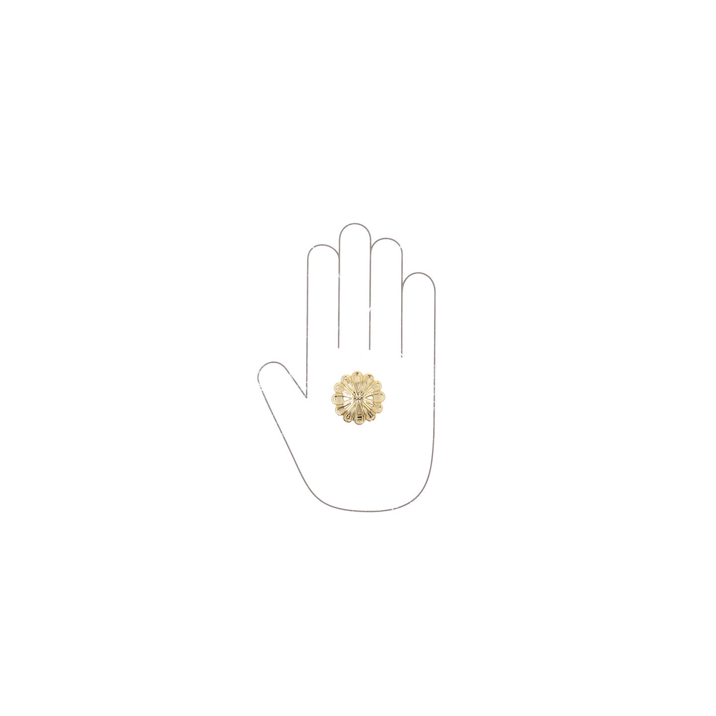 Pomolo per mobili - Placcato oro - Lega di Zinco - Stile Classico - 35x23x35mm - immagine 4