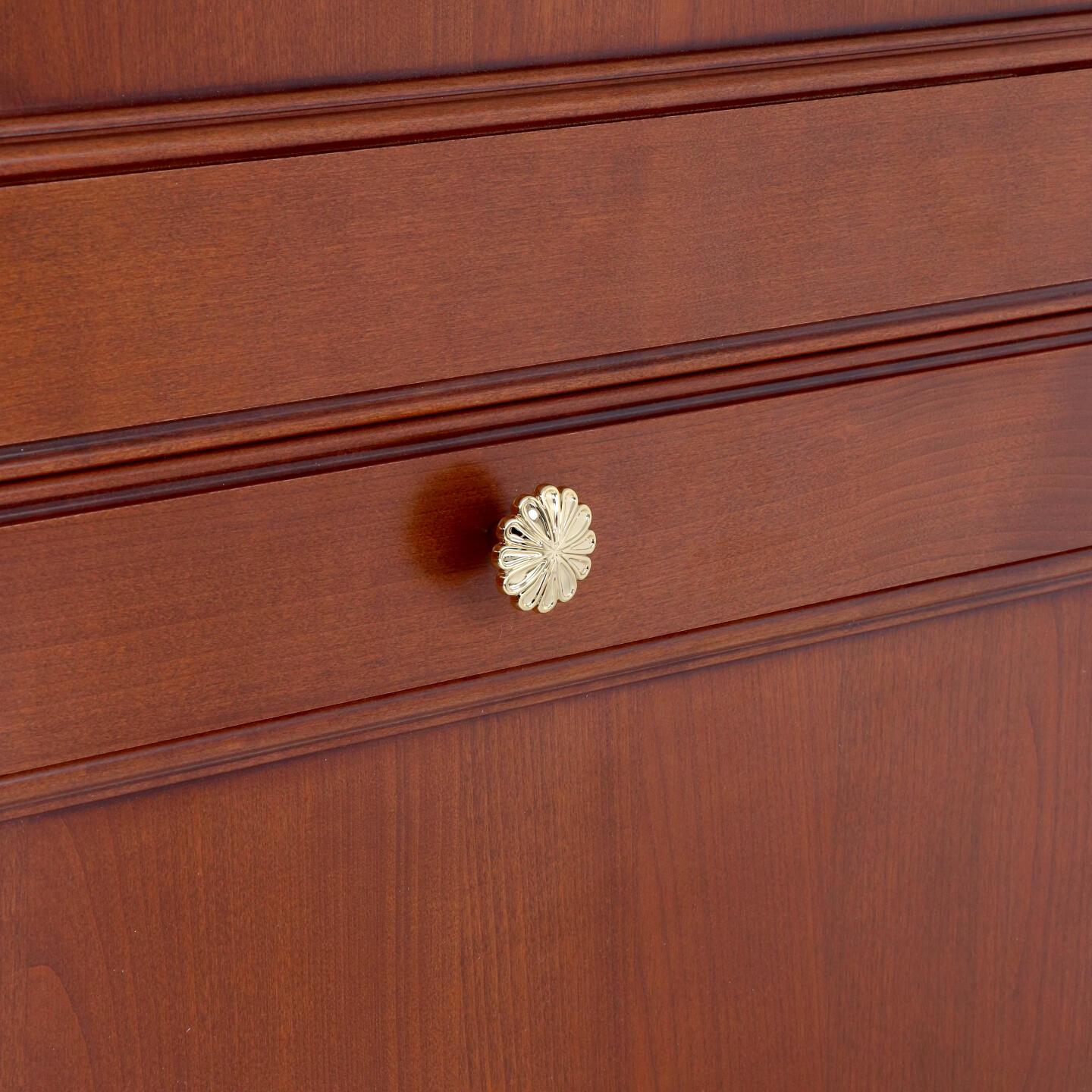 Pomolo per mobili - Placcato oro - Lega di Zinco - Stile Classico - 35x23x35mm - immagine 5
