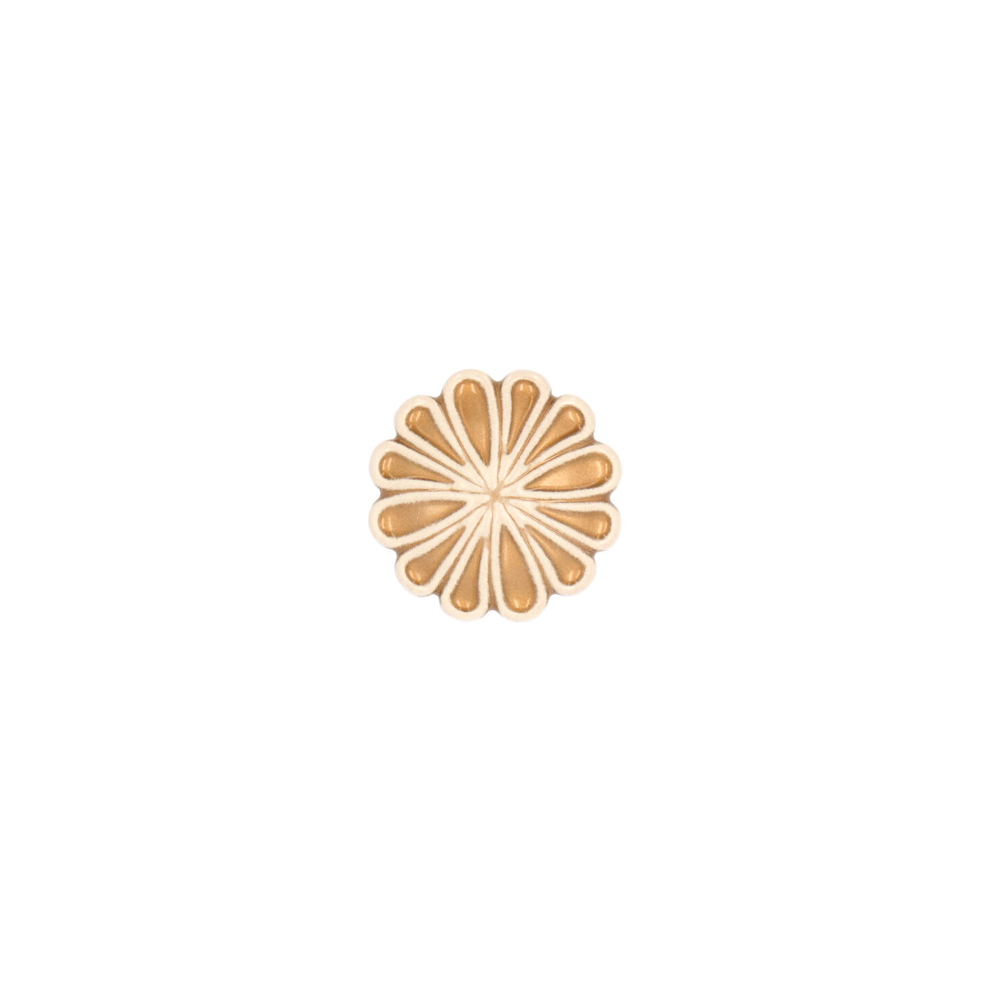 Pomolo per mobili - Royal avorio patina oro - Lega di Zinco - Stile Classico - 35x23x35mm - immagine 3