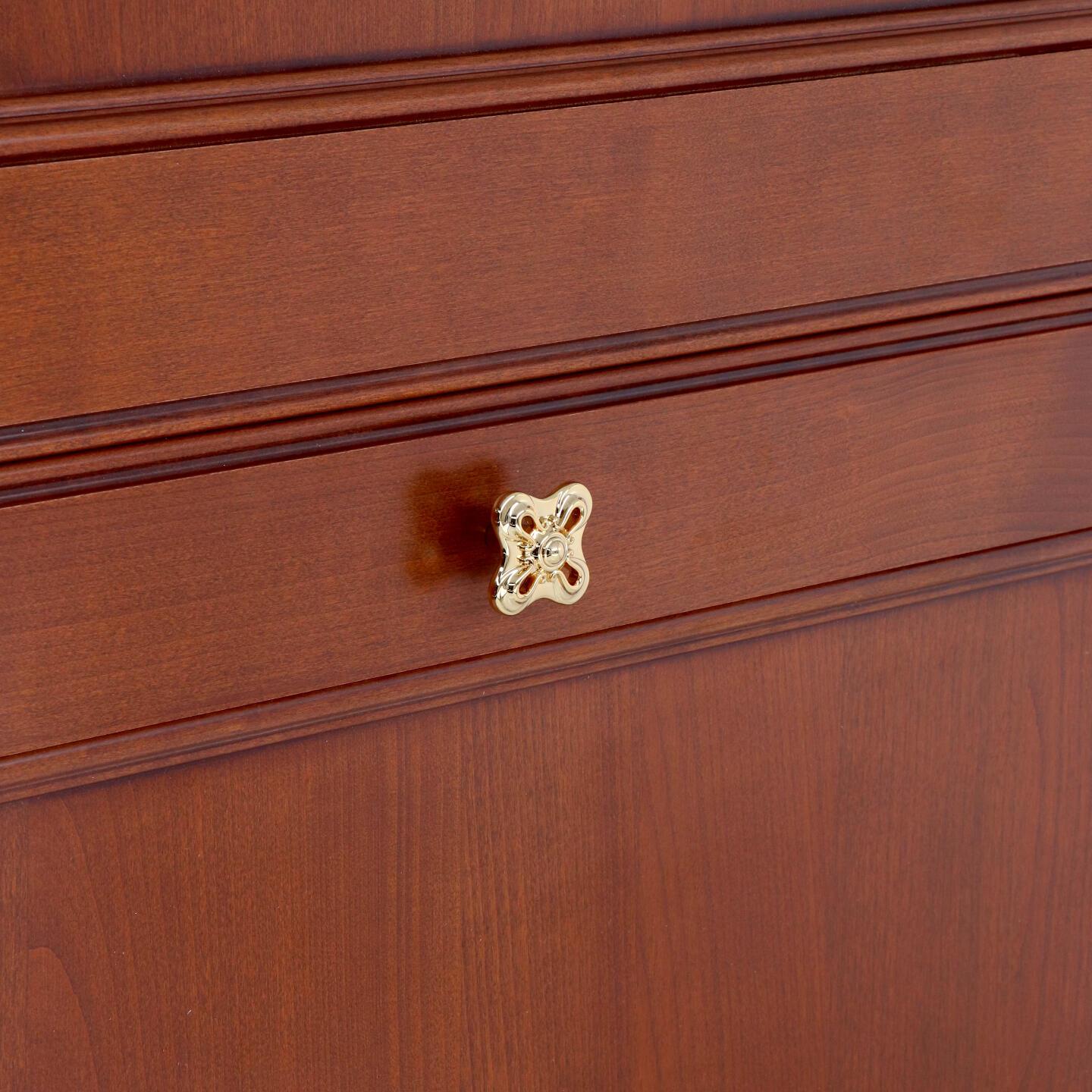 Pomolo per mobili - Placcato oro - Lega di Zinco - Stile Classico - 34x25x34mm - immagine 5