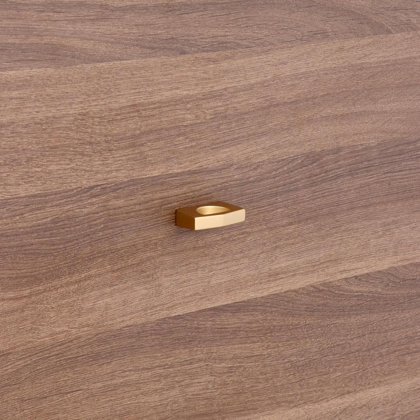 Pomolo per mobili - Alucover ottone - Lega di Zinco - Stile Contemporaneo - 46x26x12mm - immagine 5