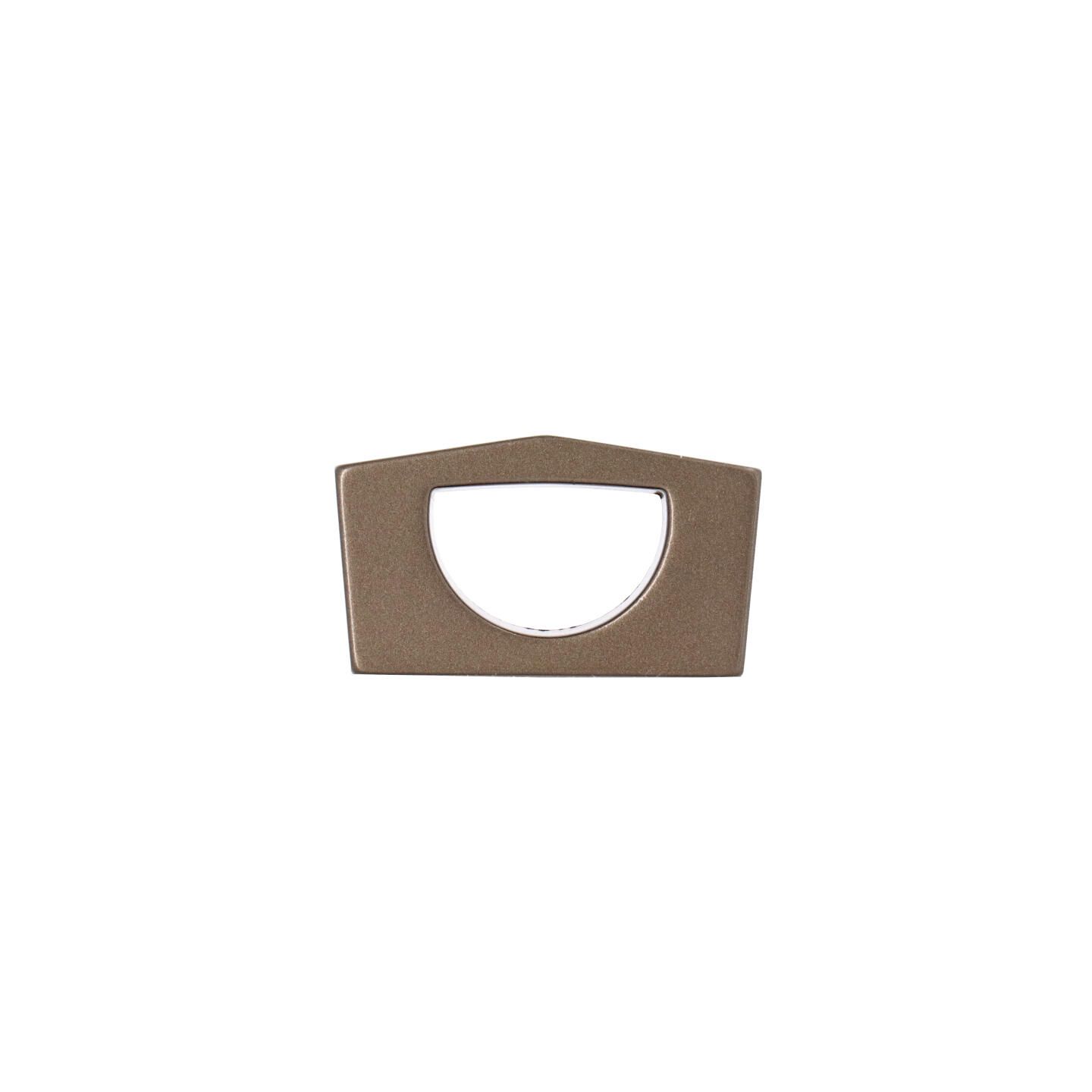 Pomolo per mobili - Alucover bronzo - Lega di Zinco - Stile Contemporaneo - 46x26x12mm - immagine 2