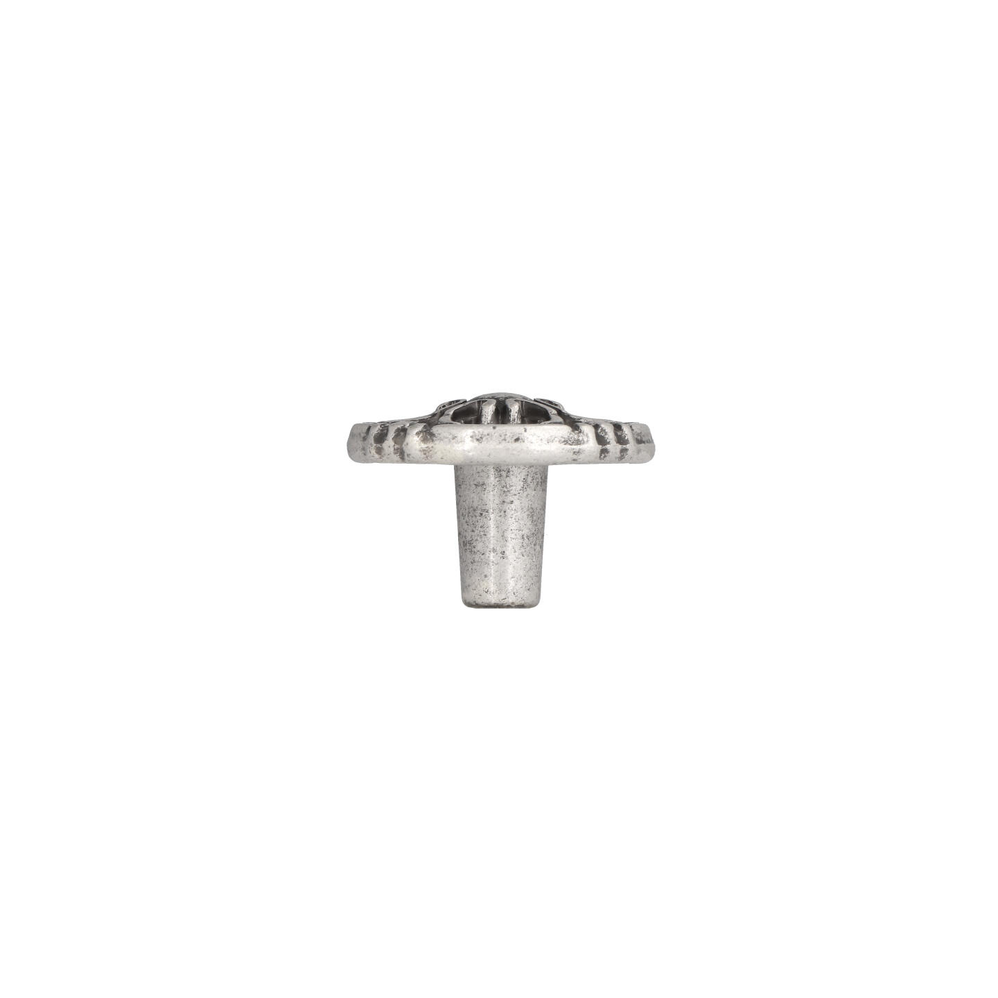 Pomolo per mobili - Argento vecchio brillante - Lega di Zinco - Stile Classico - 36x25x0mm - immagine 2