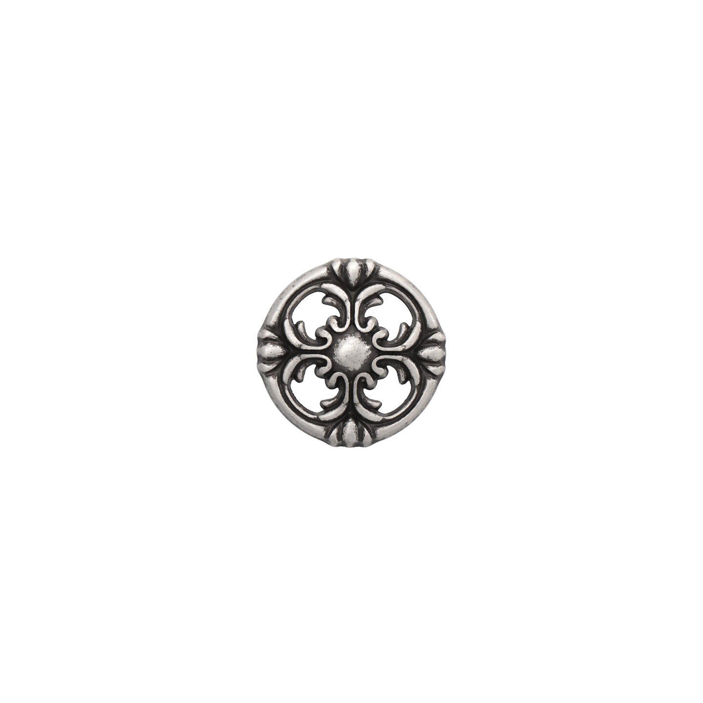 Pomolo per mobili - Argento vecchio brillante - Lega di Zinco - Stile Classico - 36x25x0mm - immagine 3