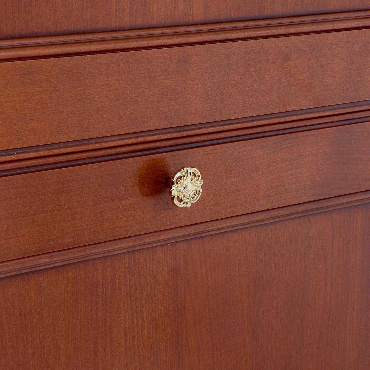 Pomolo per mobili - Placcato oro - Lega di Zinco - Stile Classico - 34x24x0mm - immagine 5