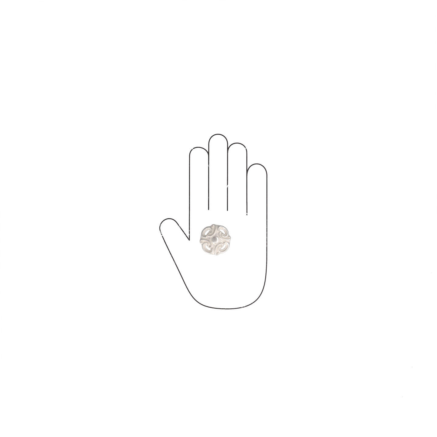 Pomolo per mobili - Argento Venezia - Lega di Zinco - Stile Classico - 34x24x0mm - immagine 4