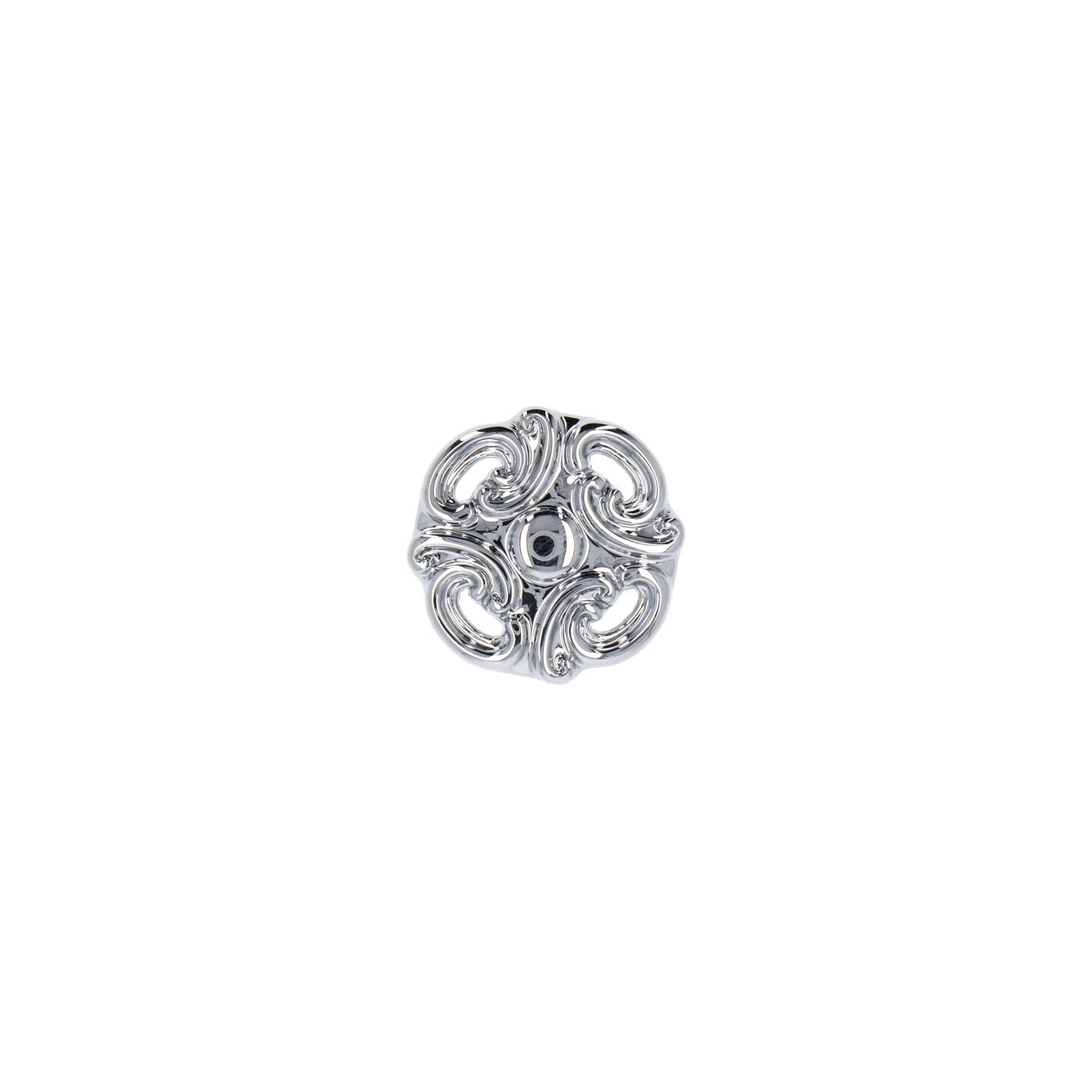 Pomolo per mobili - Cromo lucido - Lega di Zinco - Stile Classico - 34x24x0mm - immagine 3