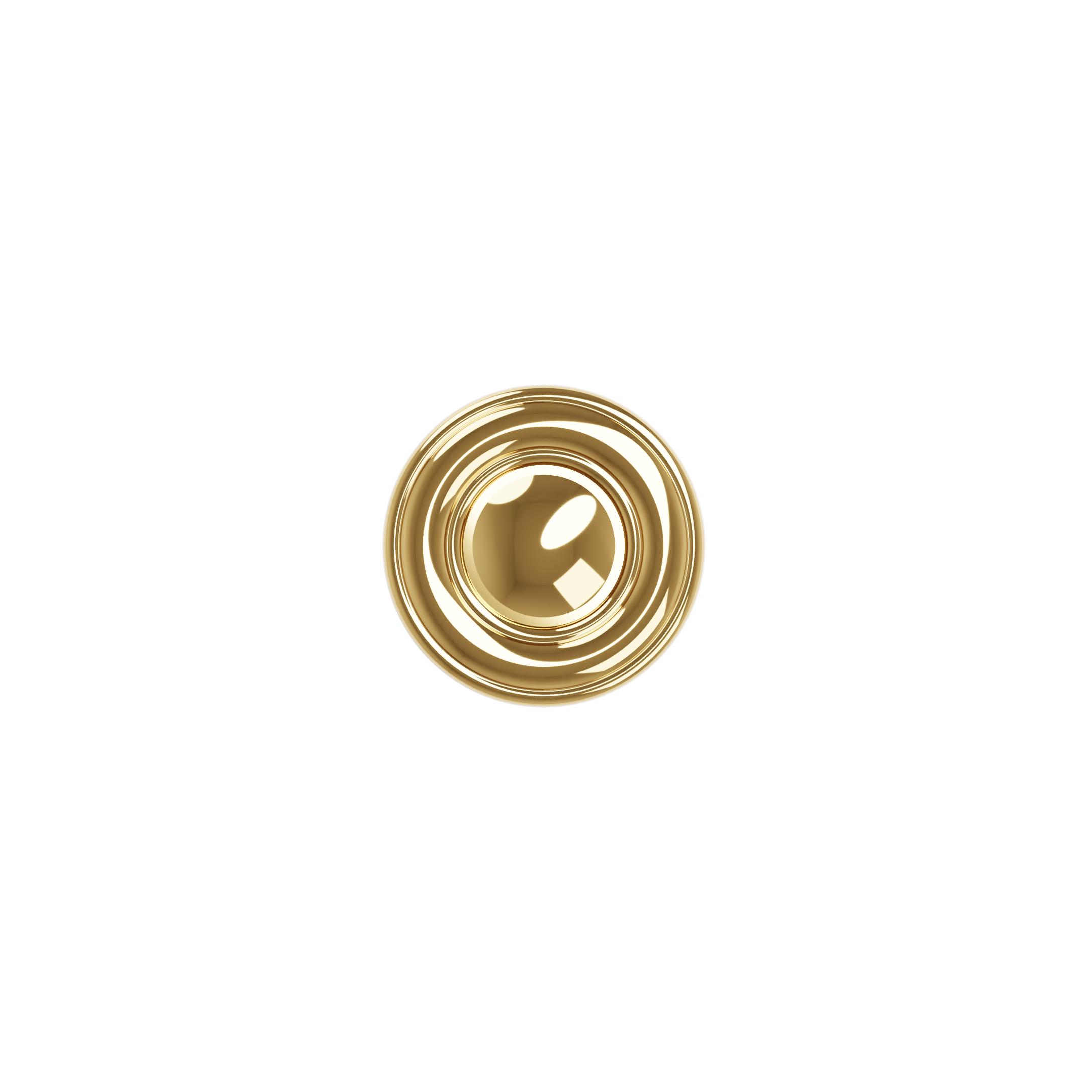 Pomolo per mobili - Placcato oro - Lega di Zinco - Stile Classico - 31x22x0mm - immagine 2