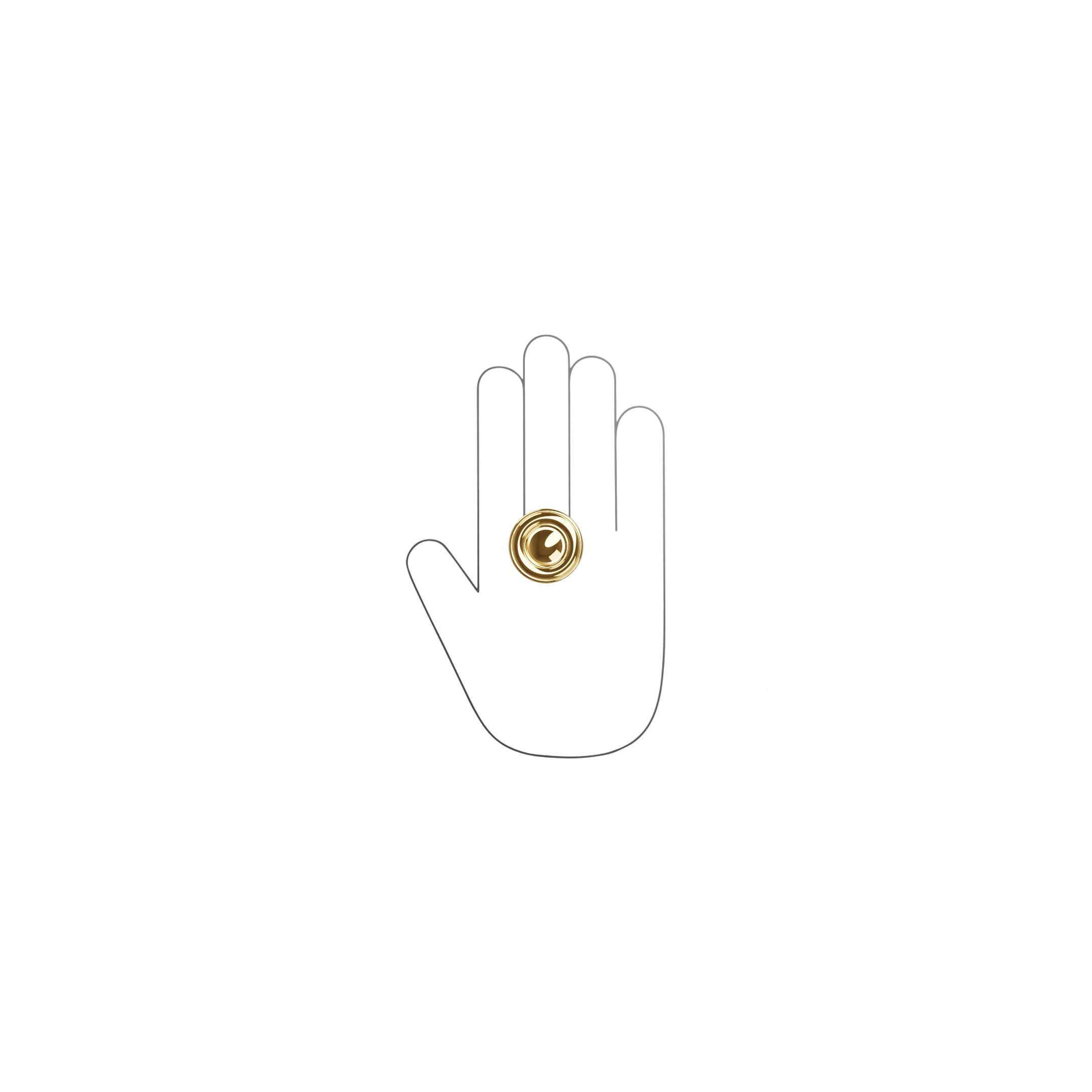 Pomolo per mobili - Placcato oro - Lega di Zinco - Stile Classico - 31x22x0mm - immagine 4