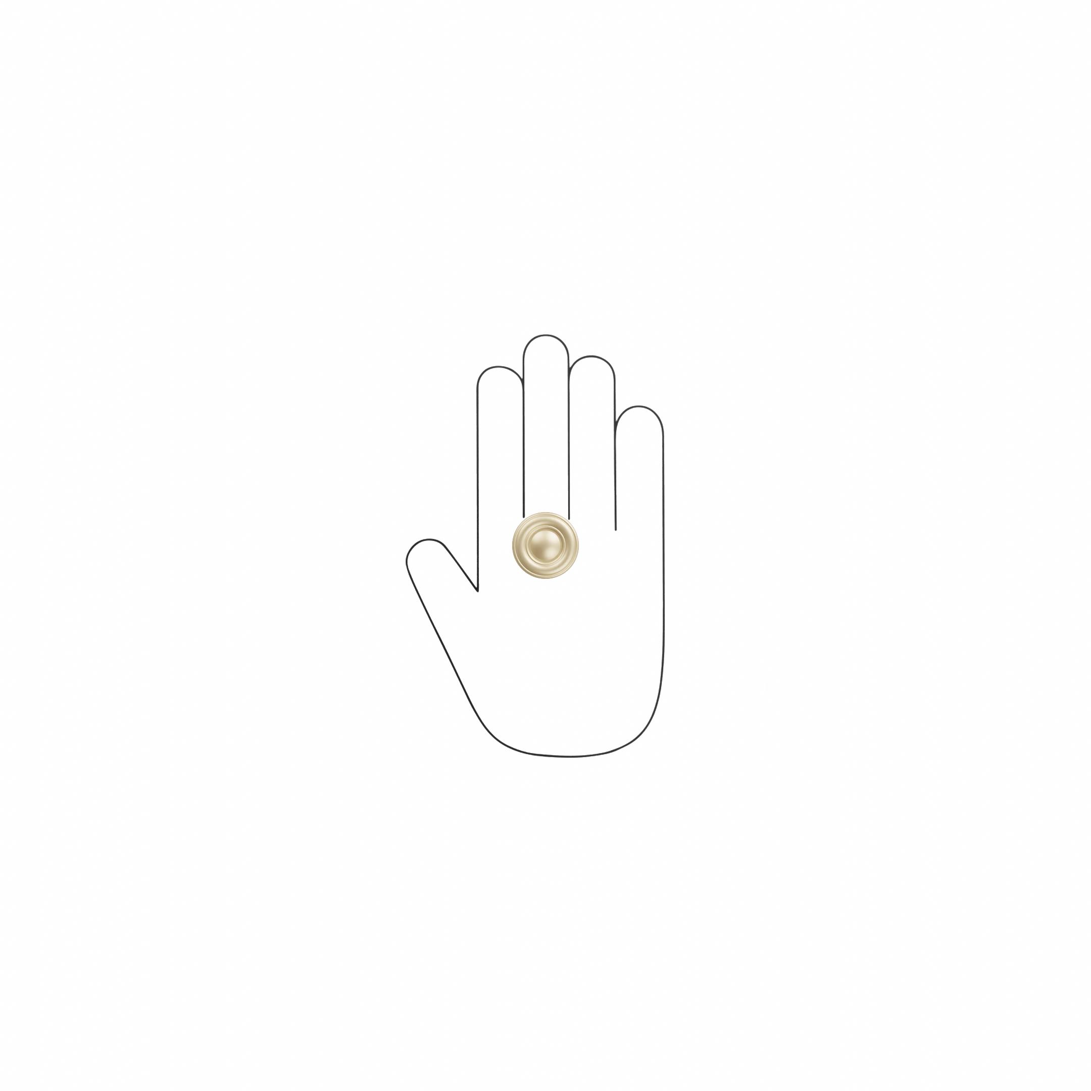 Pomolo per mobili - Galver ottone velo - Lega di Zinco - Stile Classico - 31x22x0mm - immagine 4