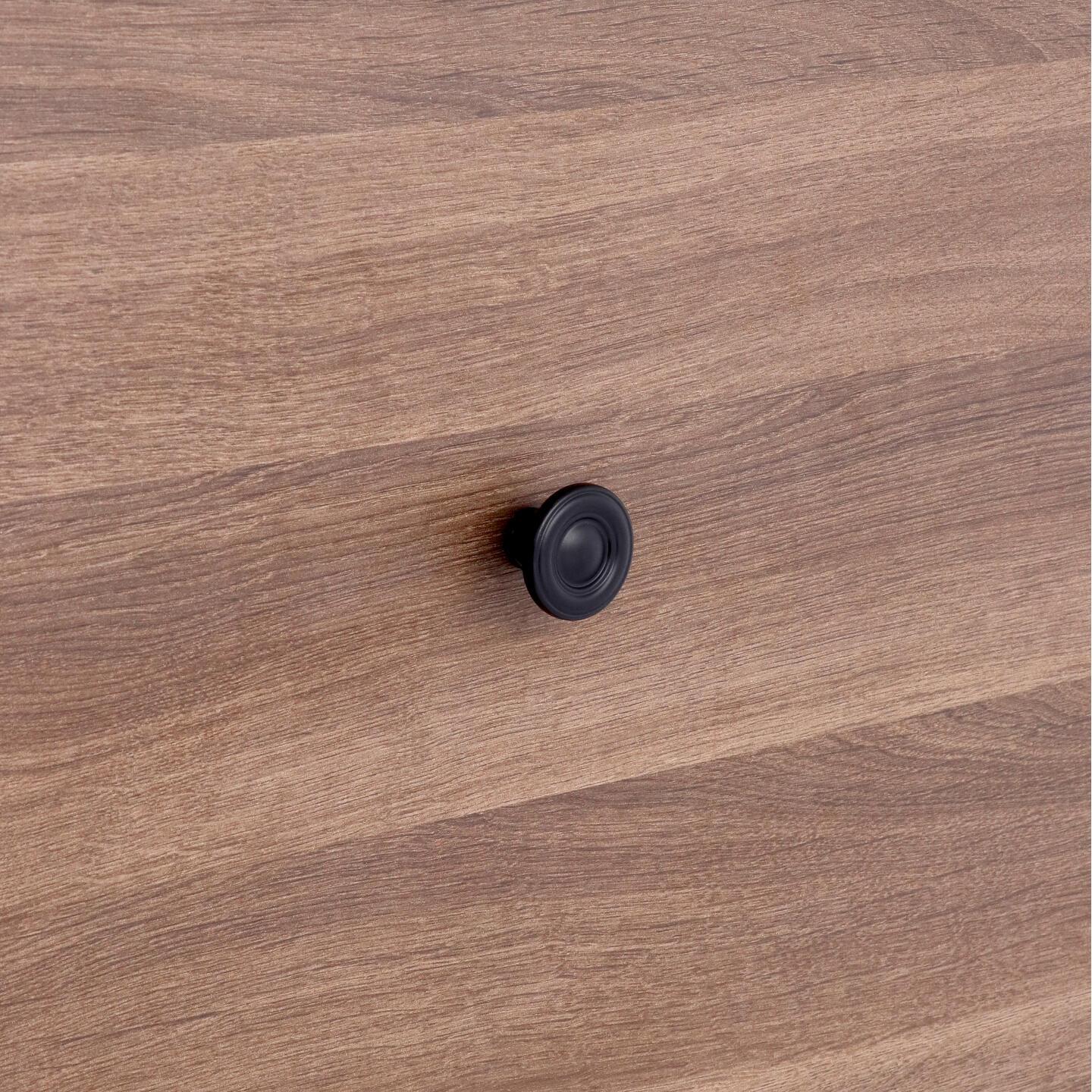 Pomolo per mobili - Laccato nero matt - Lega di Zinco - Stile Classico - 35x23x0mm - immagine 5