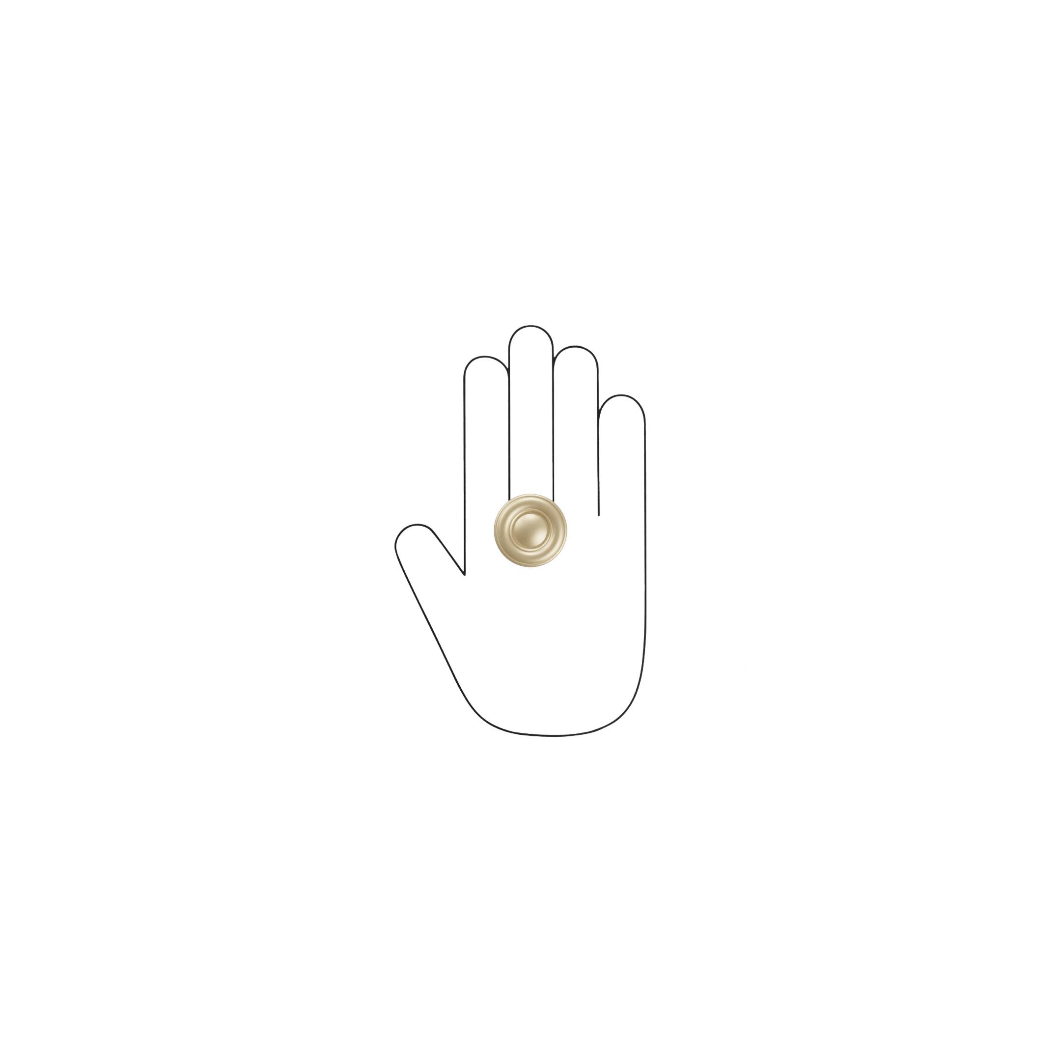 Pomolo per mobili - Galver ottone velo - Lega di Zinco - Stile Classico - 35x23x0mm - immagine 4