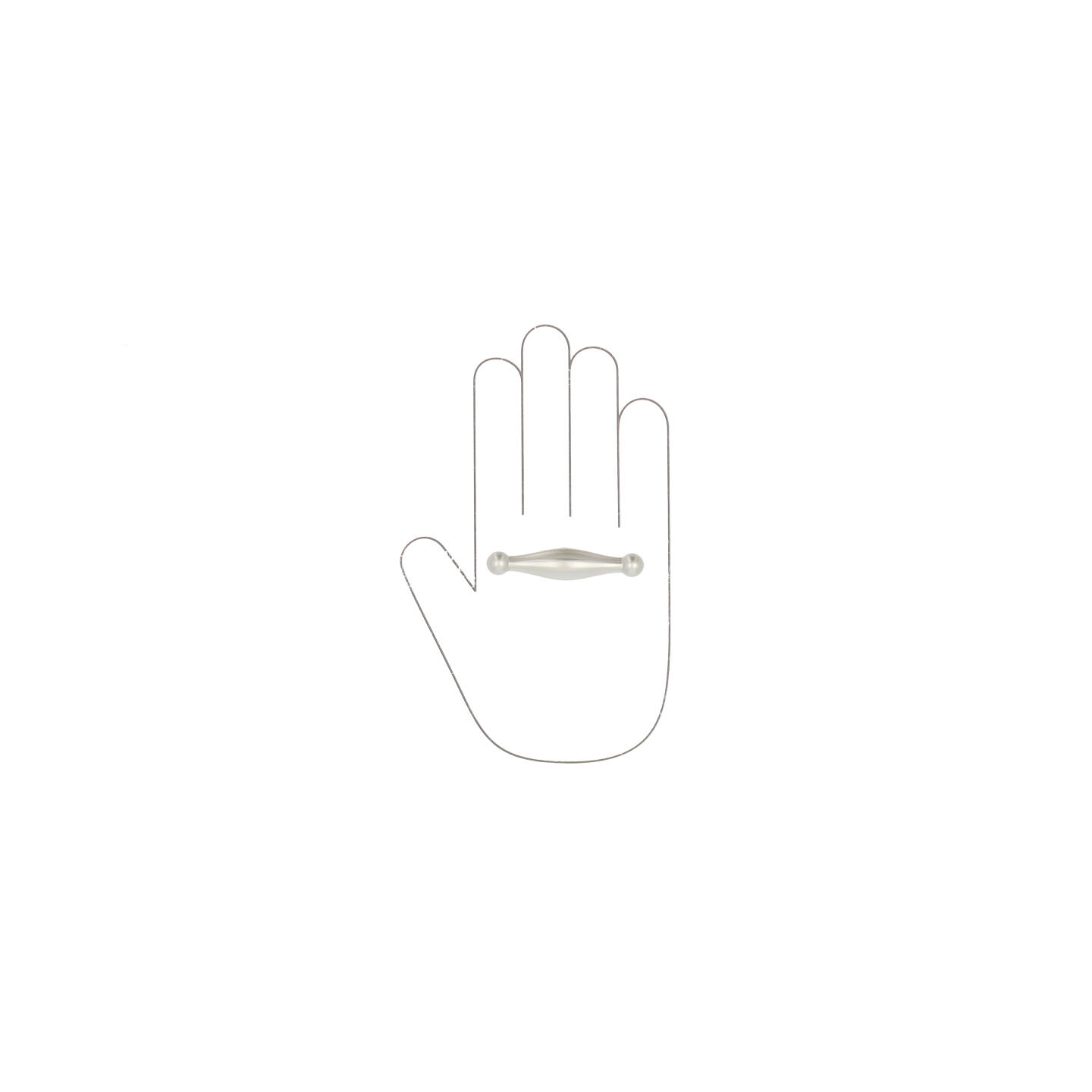 Pomolo per mobili - Argento Nottingham - Lega di Zinco - Stile Classico - 67x32x15mm - immagine 4