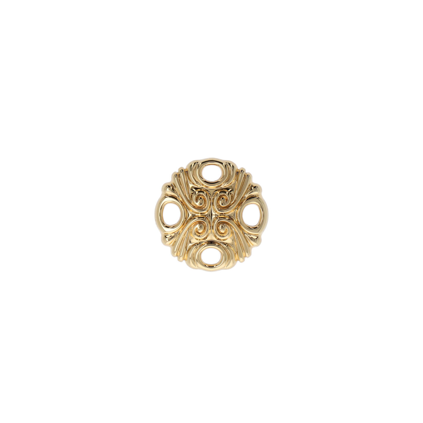 Pomolo per mobili - Placcato oro - Lega di Zinco - Stile Classico - 36x25x0mm - immagine 3