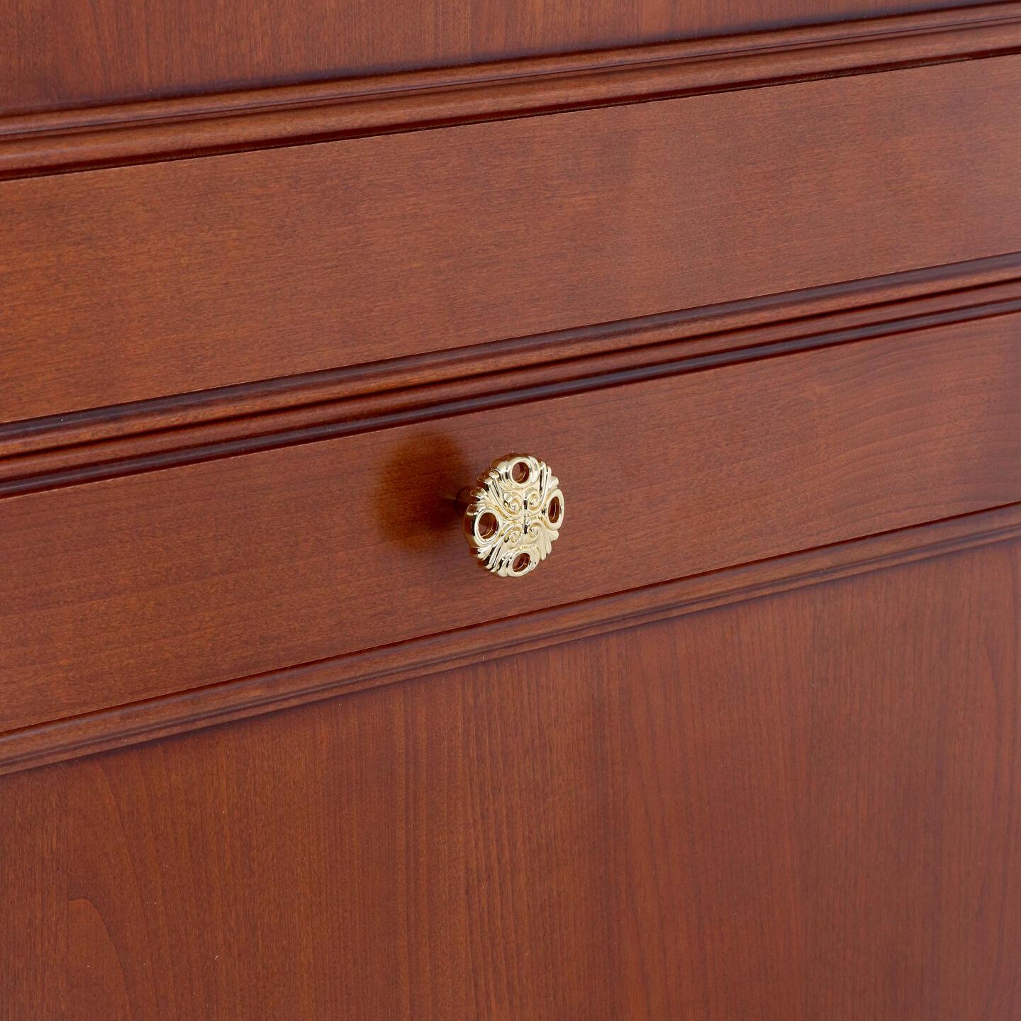 Pomolo per mobili - Placcato oro - Lega di Zinco - Stile Classico - 36x25x0mm - immagine 5